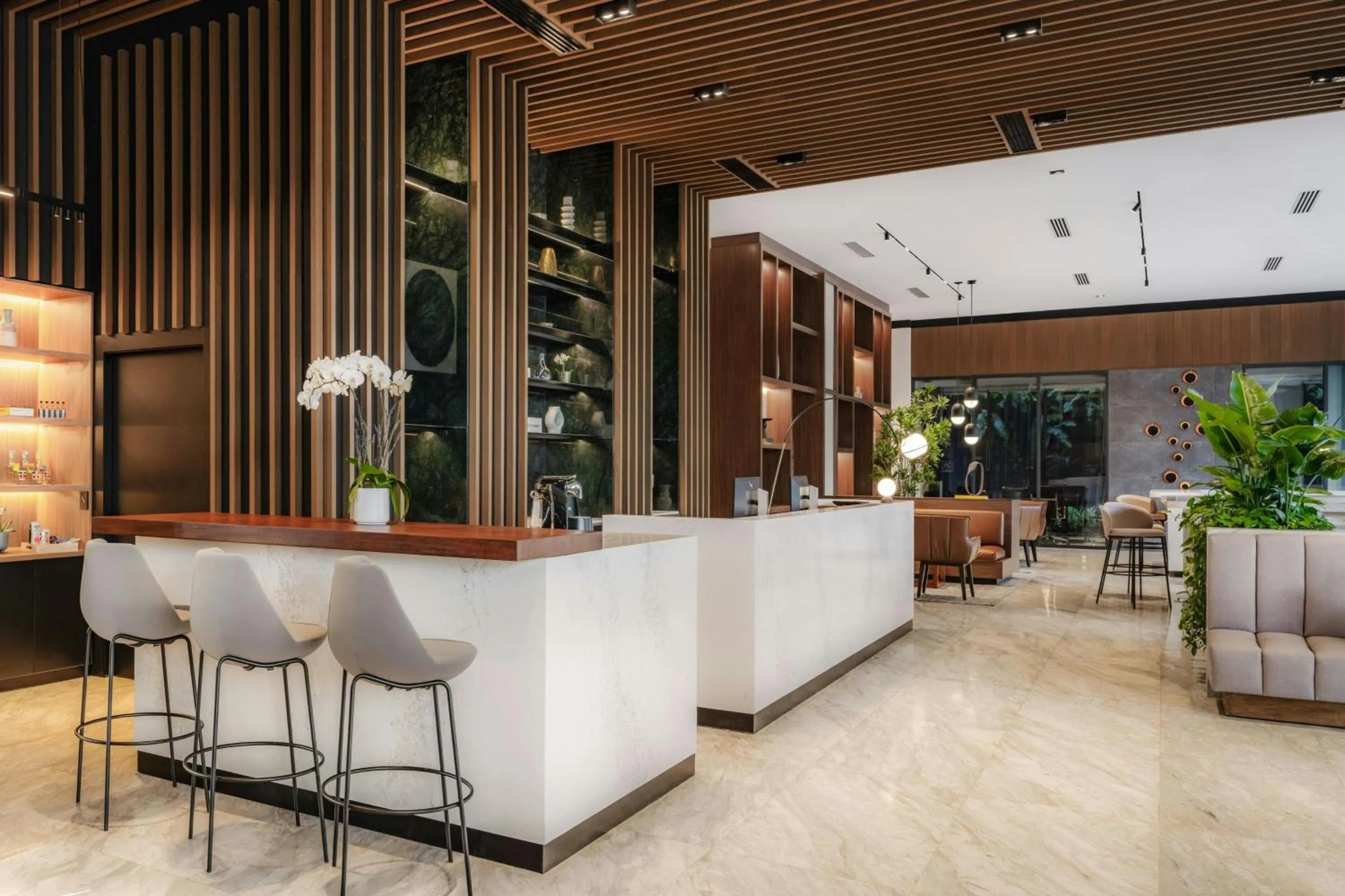 Lobby or reception in AC Hotel by Marriott Santiago de los Caballeros