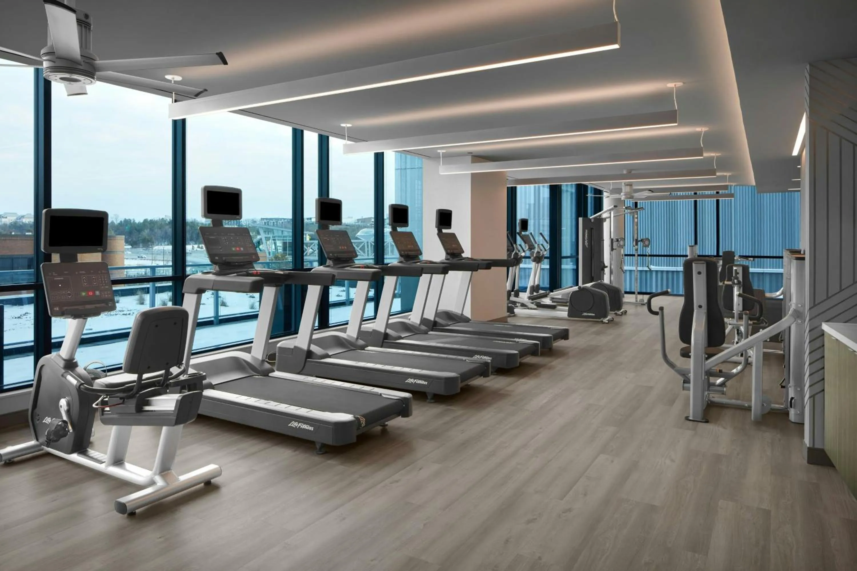 Fitness centre/facilities in AC Hotel by Marriott Reston