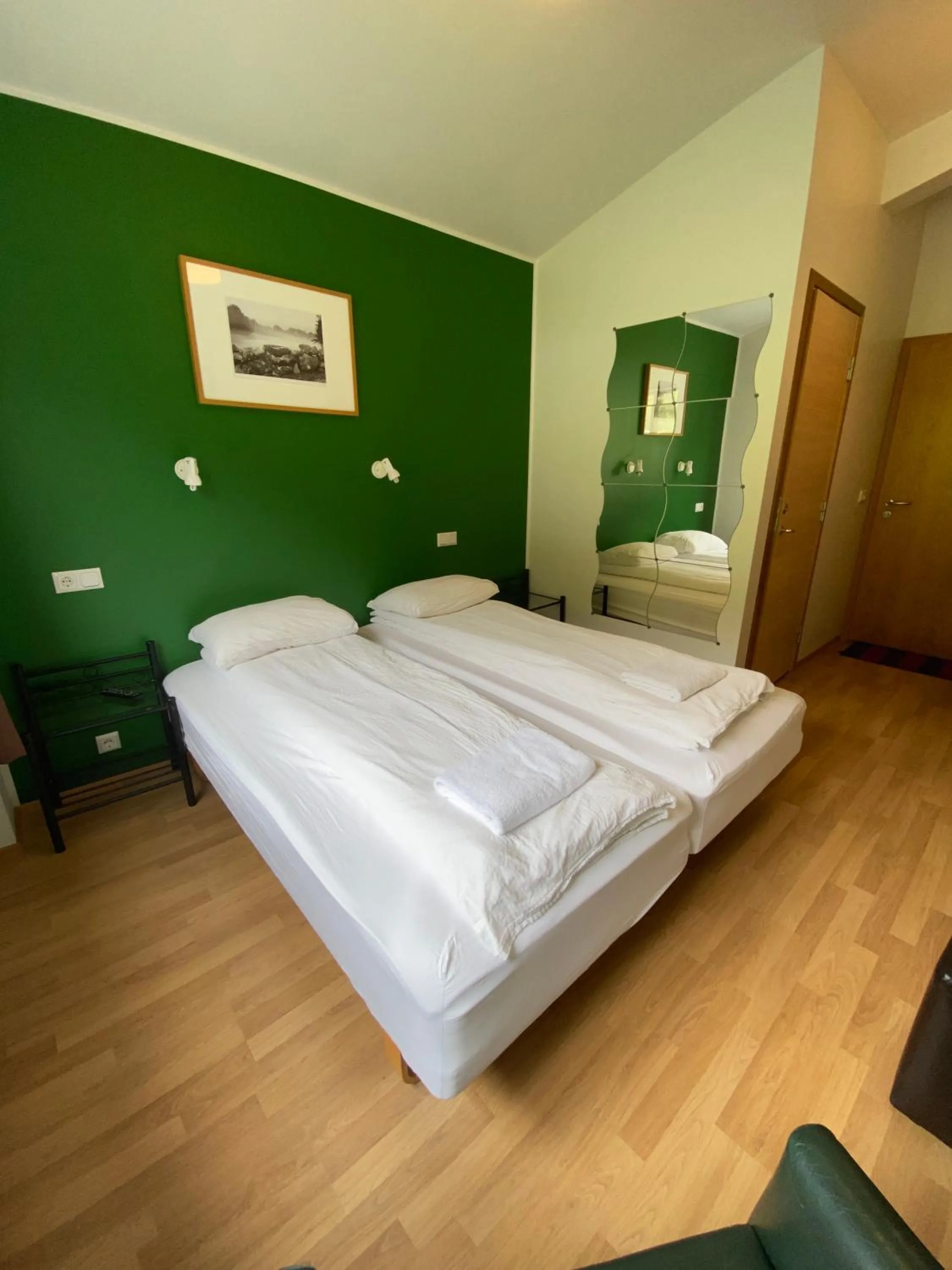 Bed in Hörgsland Guesthouse