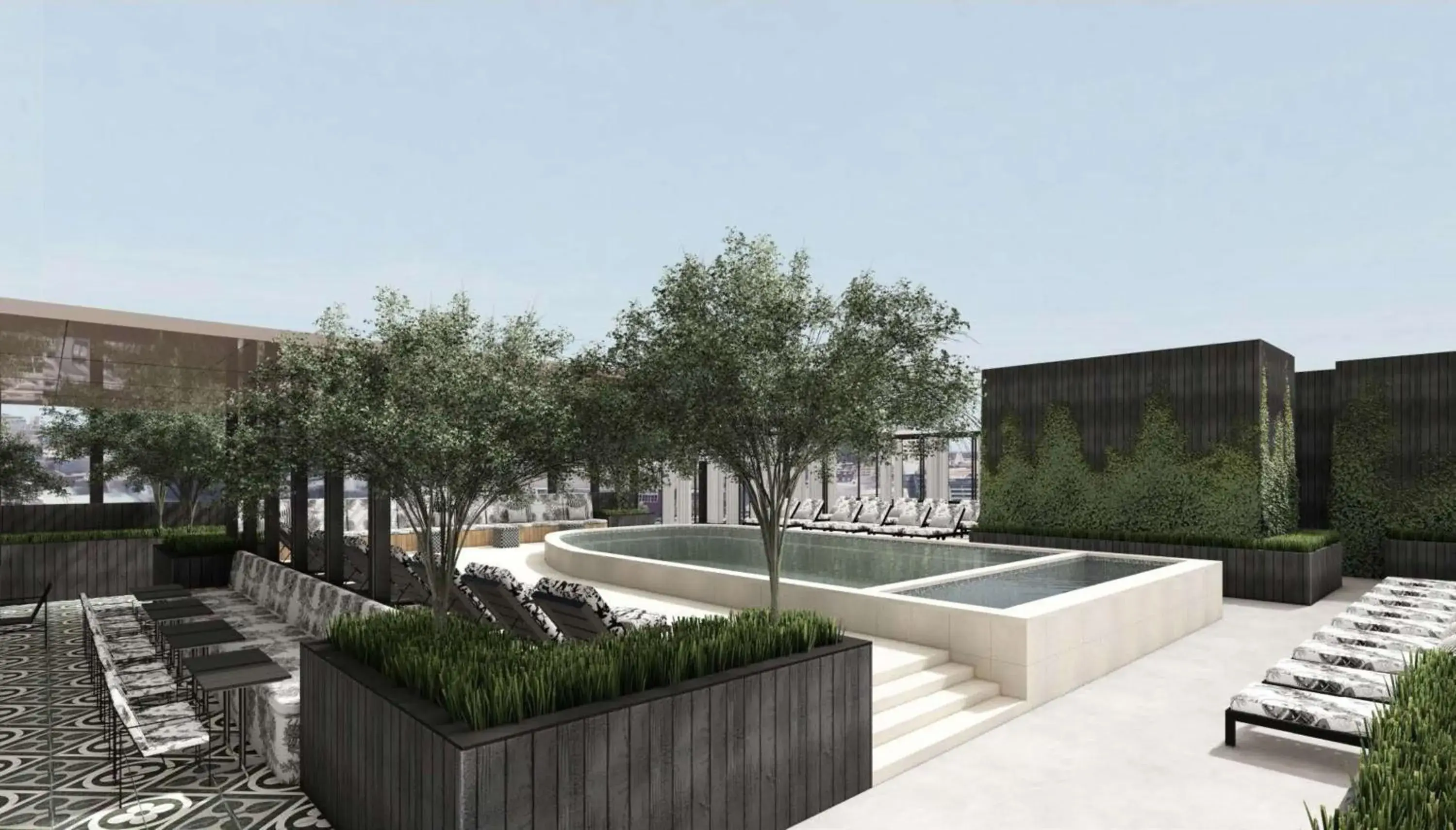 Pool view in Hotel Bourre Bonne Louisville, Curio Collection by Hilton Pool view in Hotel Bourre Bonne Louisville, Curio Collection by Hilton