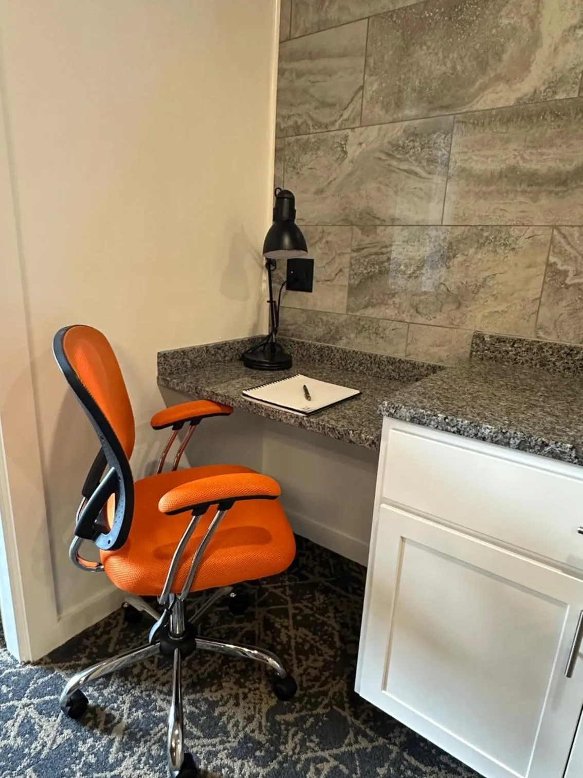 Seating area in Stone Park Ellsworth-Bar Harbor