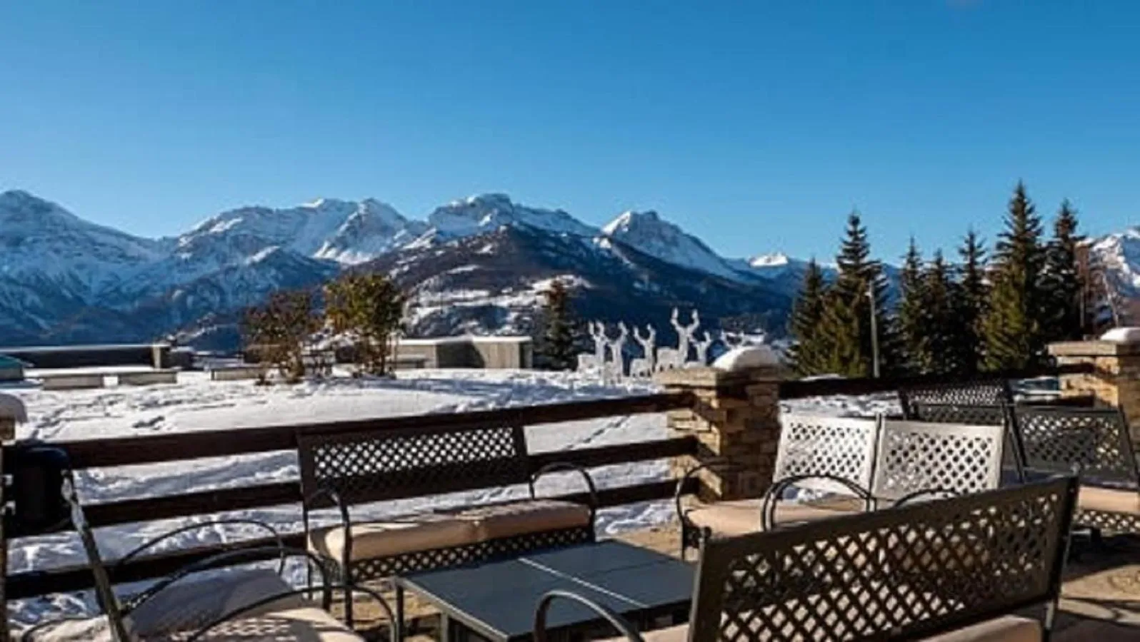 Patio in Chaberton Lodge & Spa