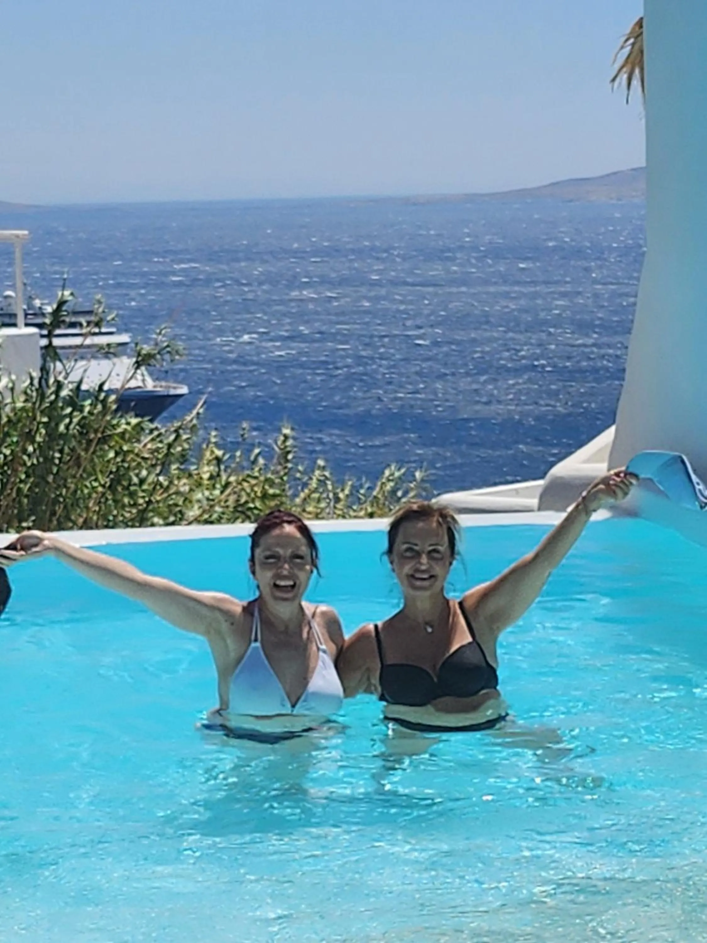 Swimming pool in ELLI TROPiCAL LUXURY SUITES SUNSET-INFINITY POOL- SEA SIDE-NEAR CENTER PARKING