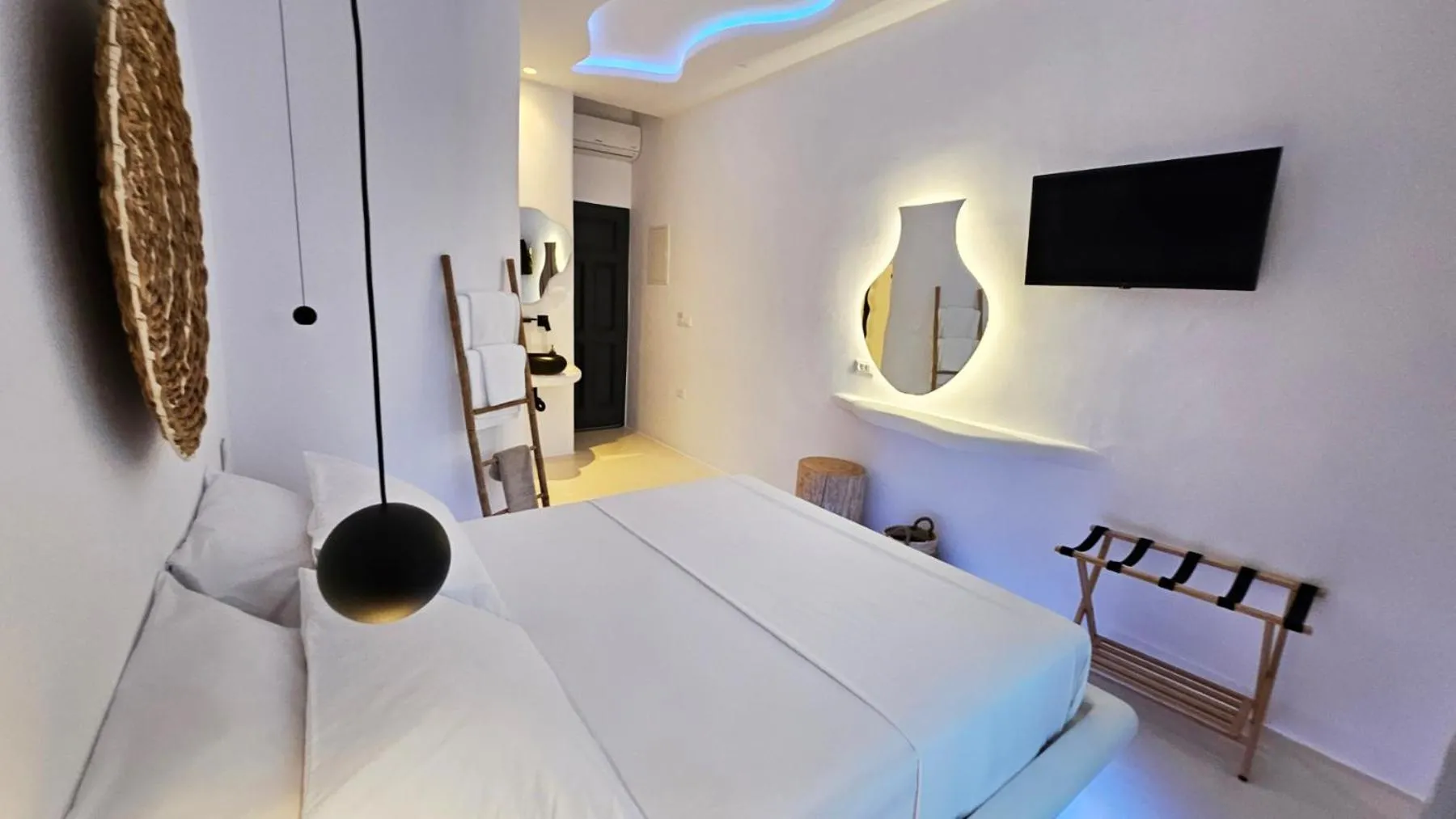 Photo of the whole room, Bed in ELLI TROPiCAL LUXURY SUITES SUNSET-INFINITY POOL- SEA SIDE-NEAR CENTER PARKING