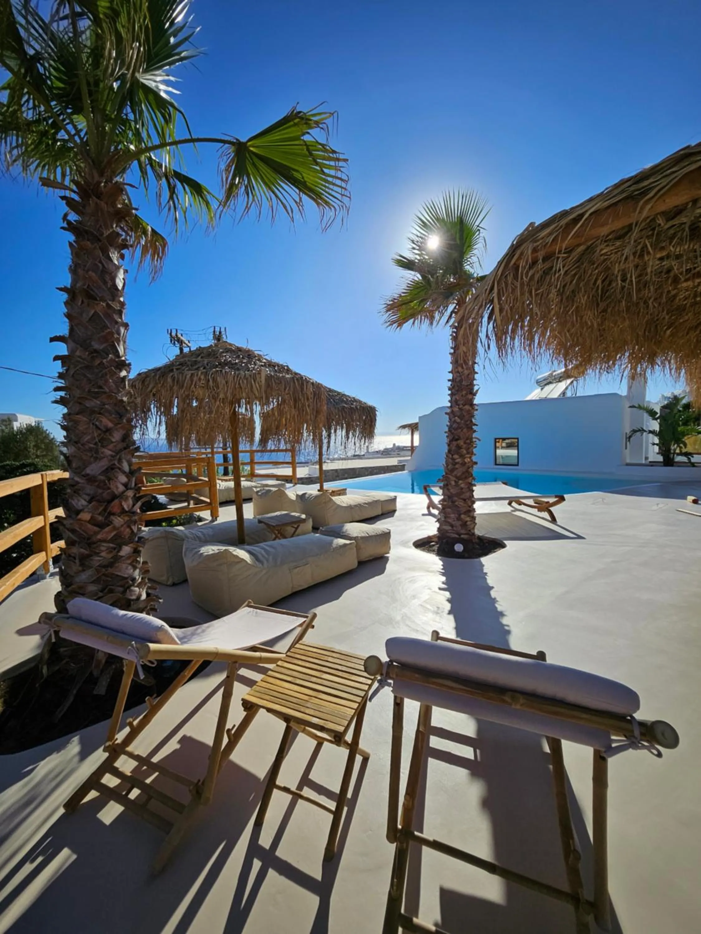 Pool view in ELLI TROPiCAL LUXURY SUITES SUNSET-INFINITY POOL- SEA SIDE-NEAR CENTER PARKING