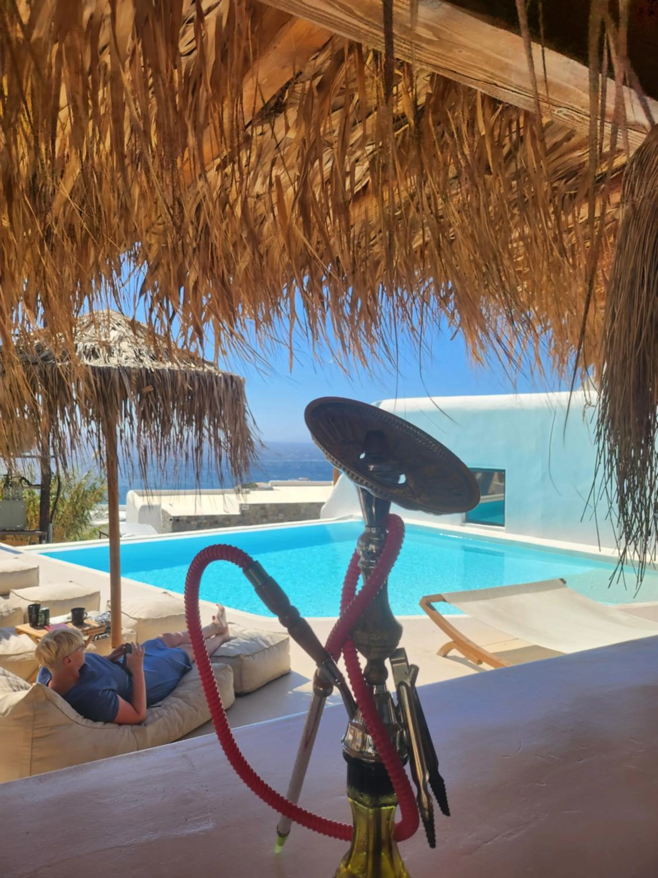 Swimming pool in ELLI TROPiCAL LUXURY SUITES SUNSET-INFINITY POOL- SEA SIDE-NEAR CENTER PARKING