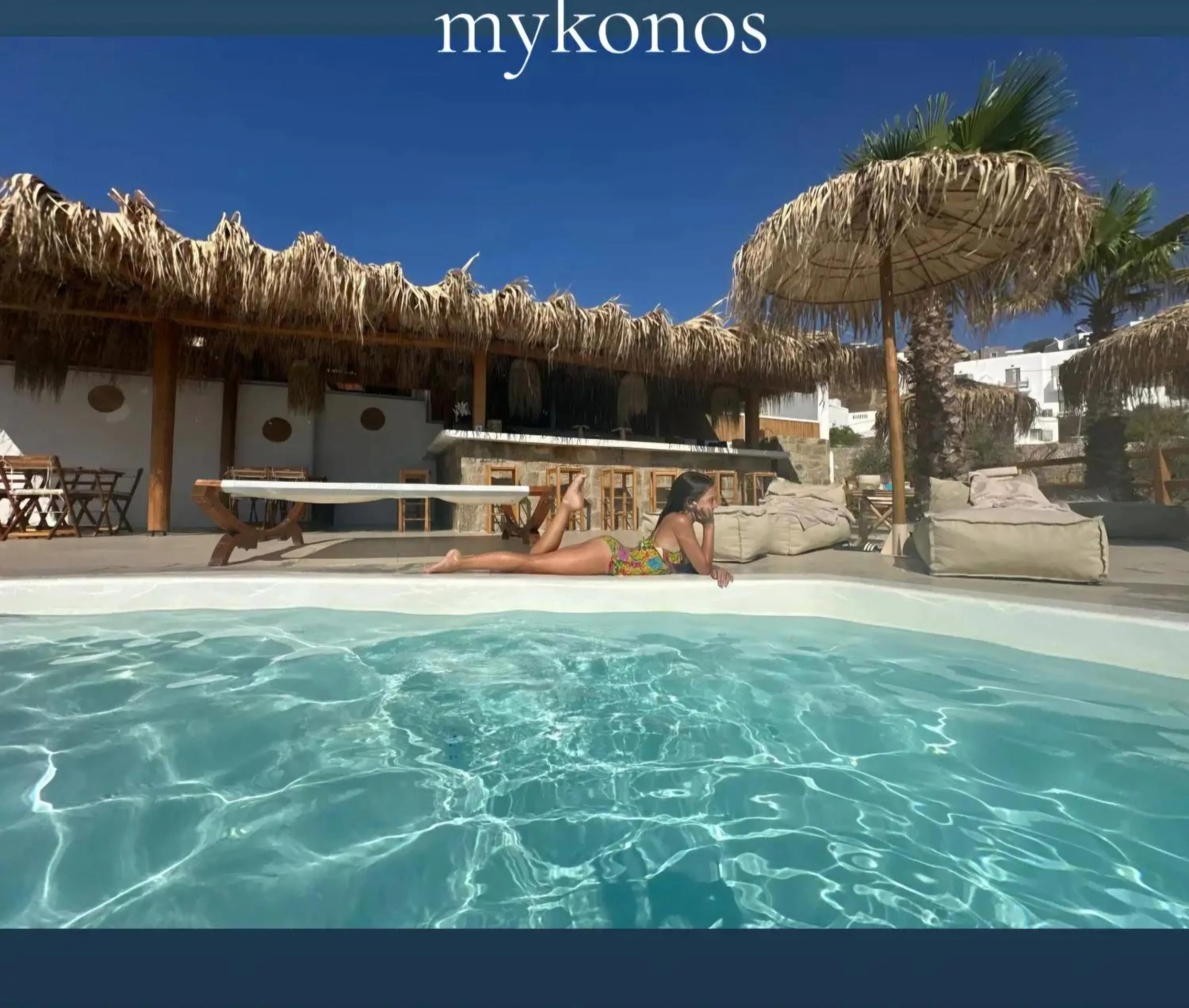 Swimming pool in ELLI TROPiCAL LUXURY SUITES SUNSET-INFINITY POOL- SEA SIDE-NEAR CENTER PARKING