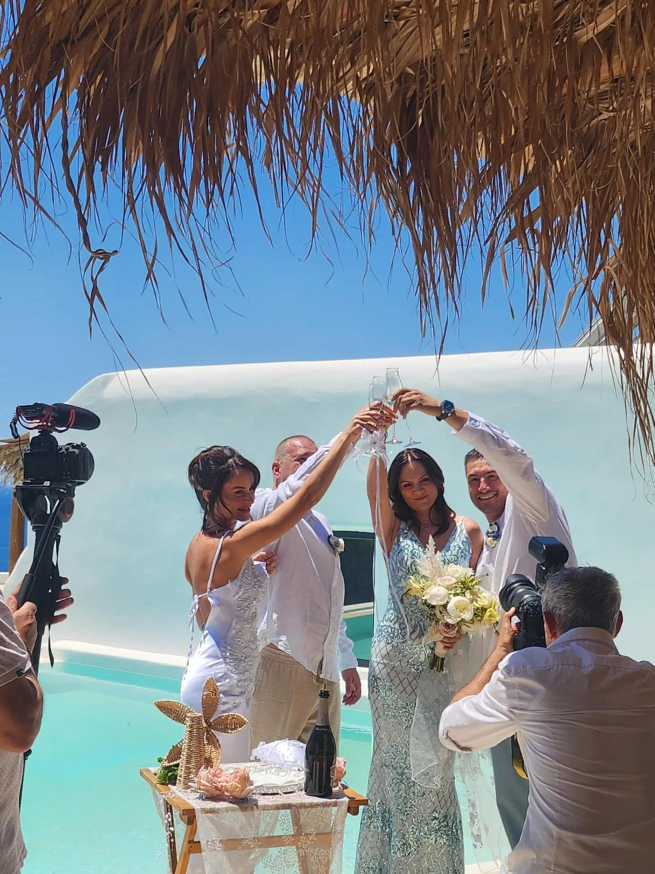 wedding in ELLI TROPiCAL LUXURY SUITES SUNSET-INFINITY POOL- SEA SIDE-NEAR CENTER PARKING