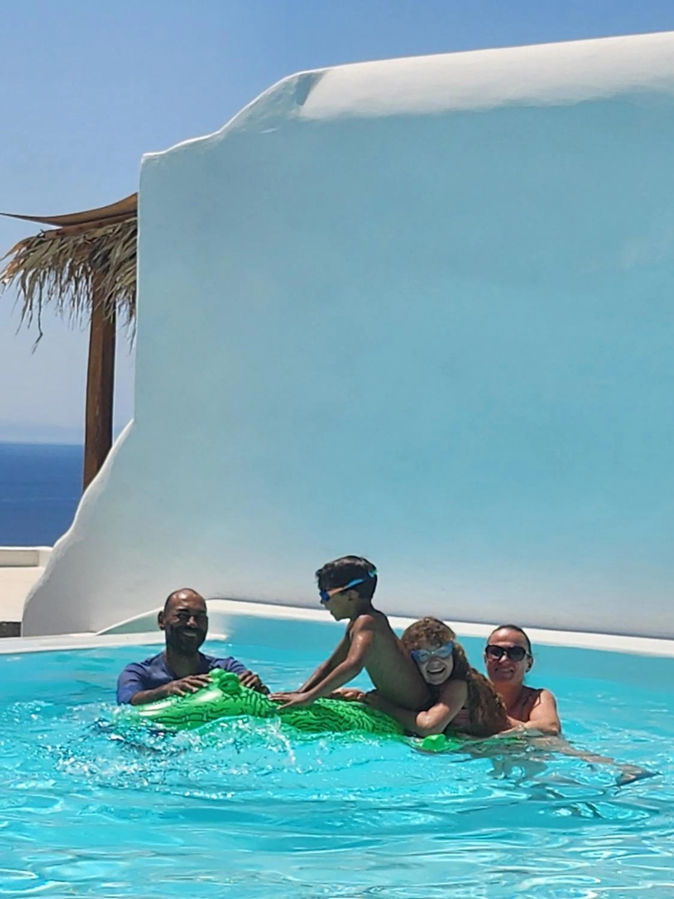 Swimming pool in ELLI TROPiCAL LUXURY SUITES SUNSET-INFINITY POOL- SEA SIDE-NEAR CENTER PARKING