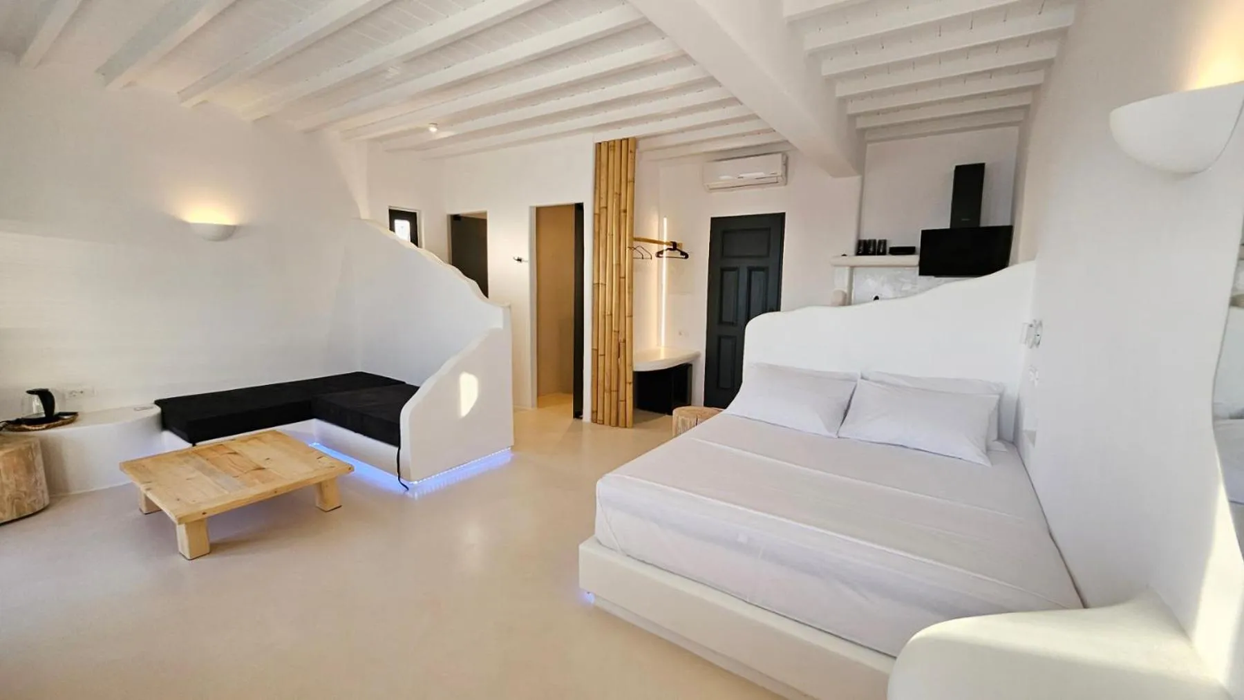 Photo of the whole room, Bed in ELLI TROPiCAL LUXURY SUITES SUNSET-INFINITY POOL- SEA SIDE-NEAR CENTER PARKING