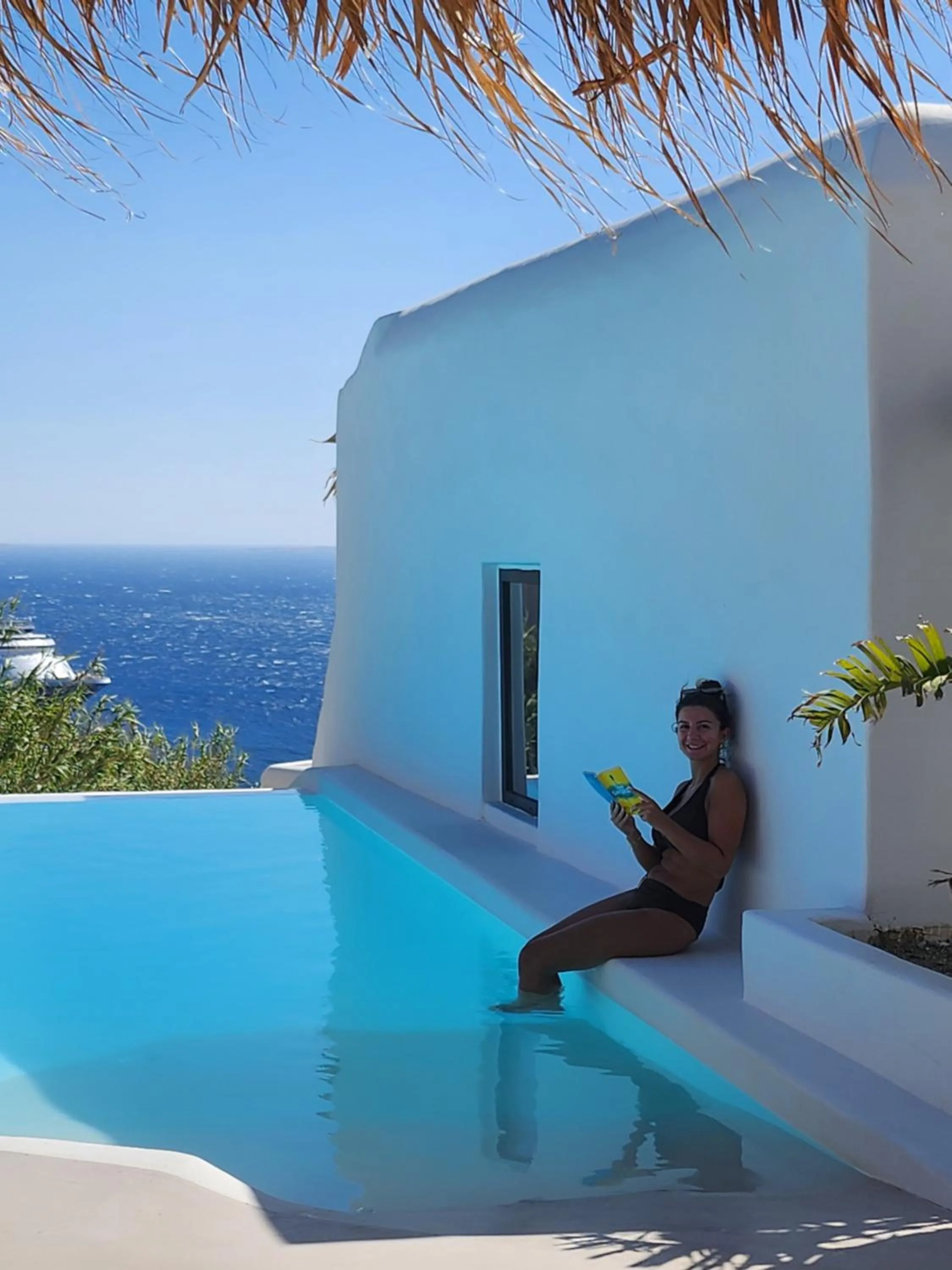 Swimming pool in ELLI TROPiCAL LUXURY SUITES SUNSET-INFINITY POOL- SEA SIDE-NEAR CENTER PARKING