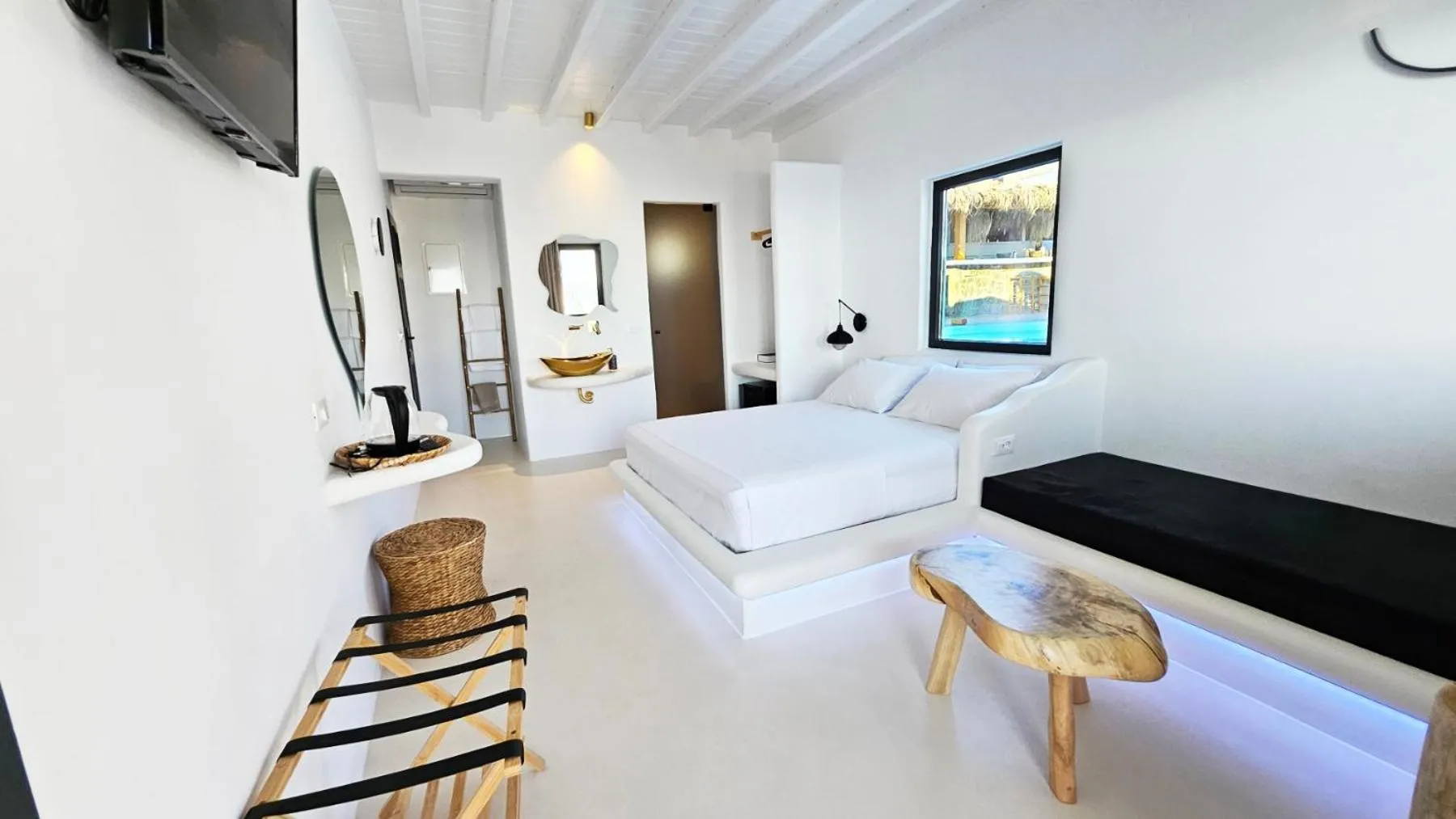 Photo of the whole room, Bed in ELLI TROPiCAL LUXURY SUITES SUNSET-INFINITY POOL- SEA SIDE-NEAR CENTER PARKING