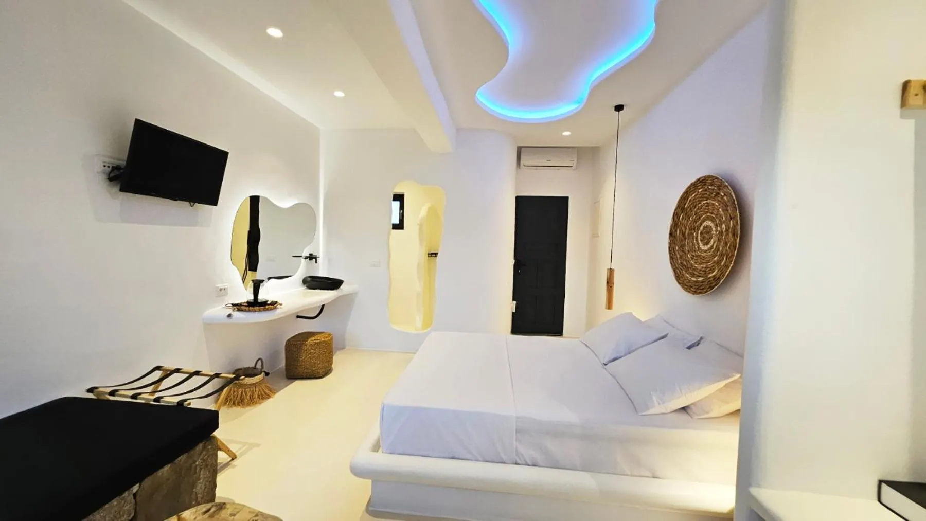 Photo of the whole room, Bed in ELLI TROPiCAL LUXURY SUITES SUNSET-INFINITY POOL- SEA SIDE-NEAR CENTER PARKING