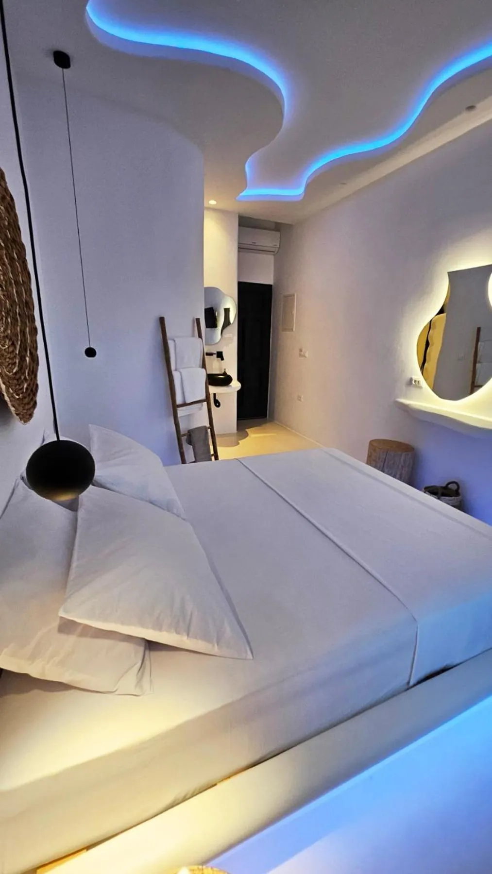 Photo of the whole room, Bed in ELLI TROPiCAL LUXURY SUITES SUNSET-INFINITY POOL- SEA SIDE-NEAR CENTER PARKING