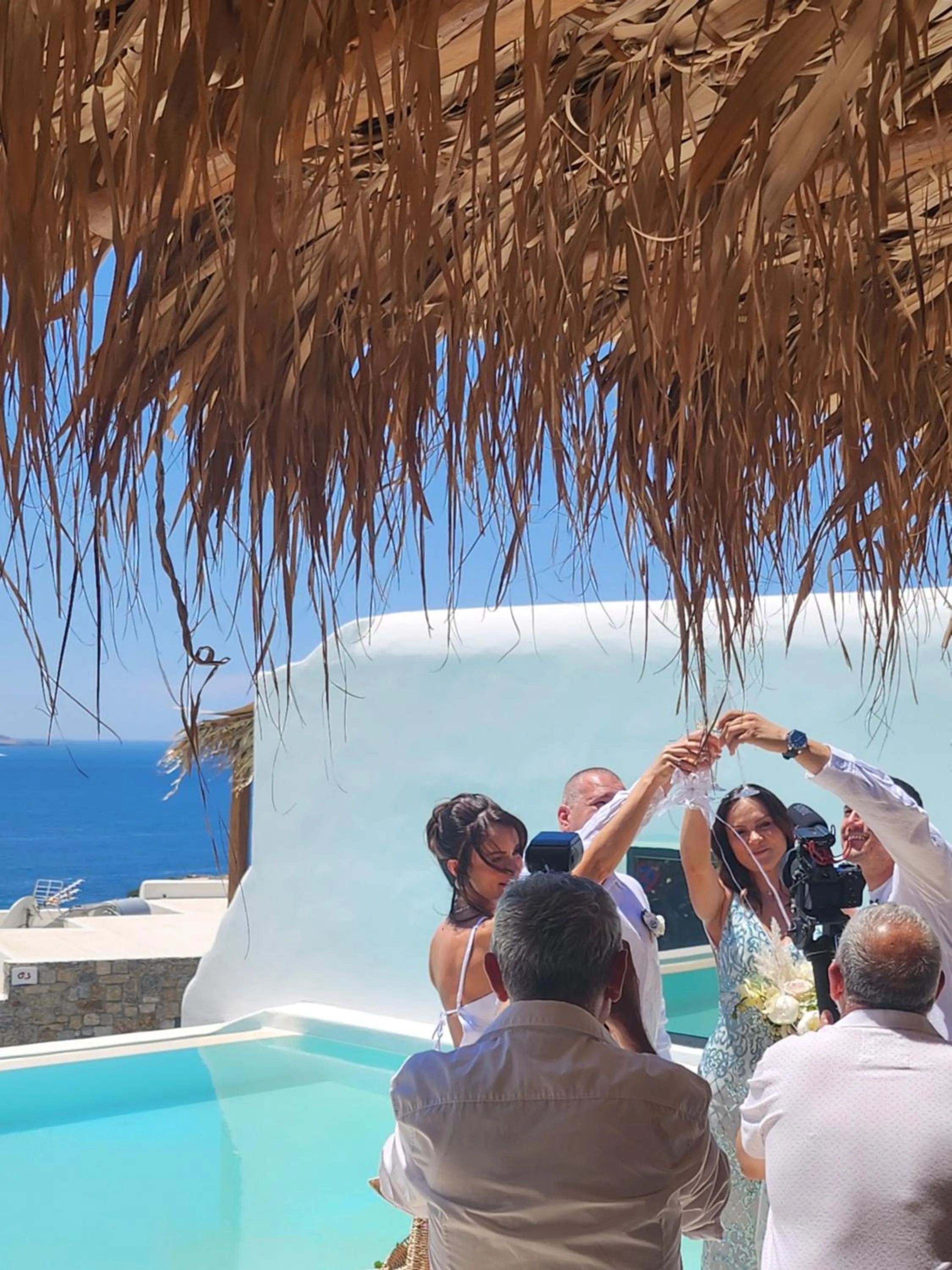 Swimming pool in ELLI TROPiCAL LUXURY SUITES SUNSET-INFINITY POOL- SEA SIDE-NEAR CENTER PARKING