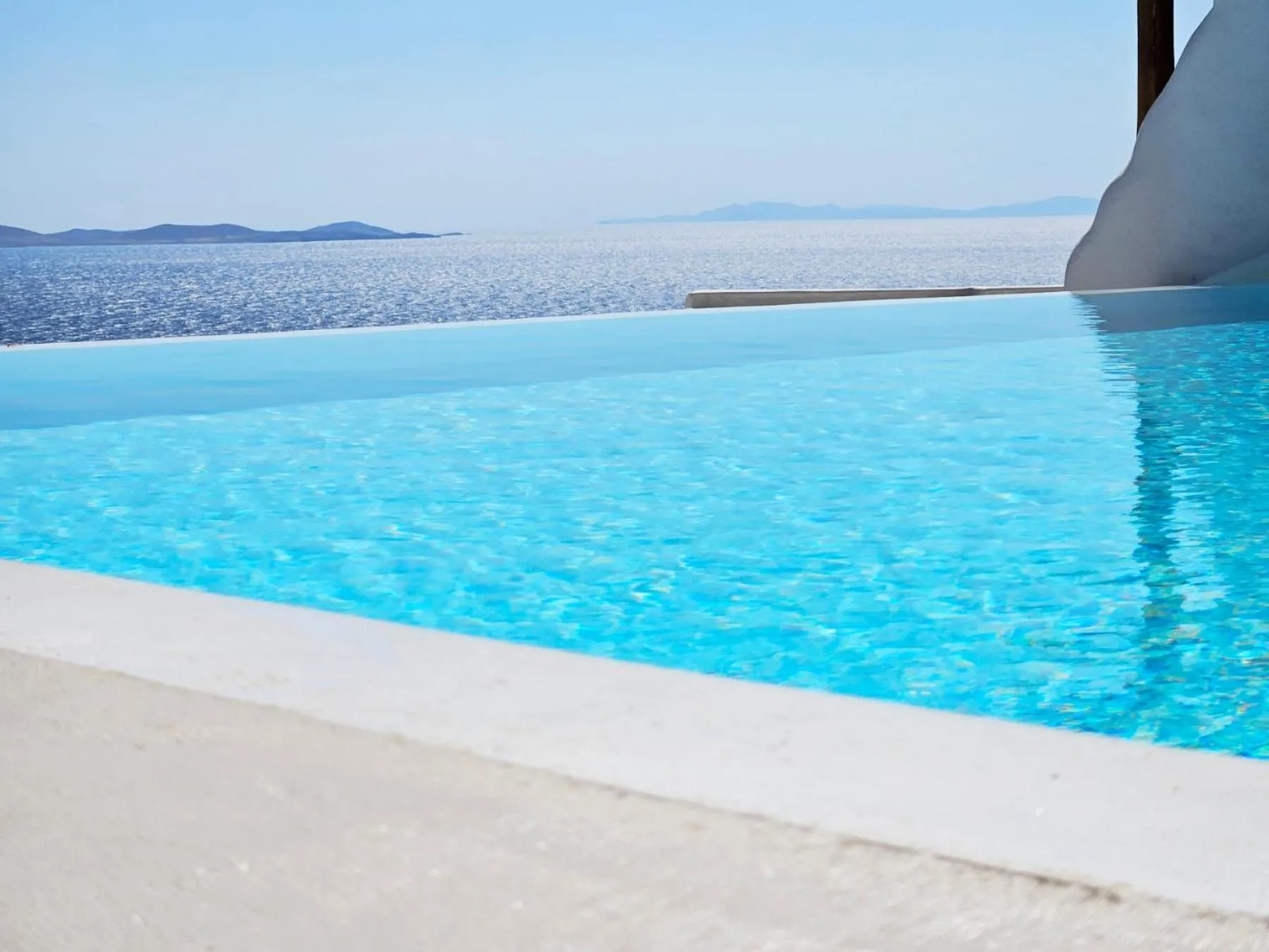 Pool view in ELLI TROPiCAL LUXURY SUITES SUNSET-INFINITY POOL- SEA SIDE-NEAR CENTER PARKING