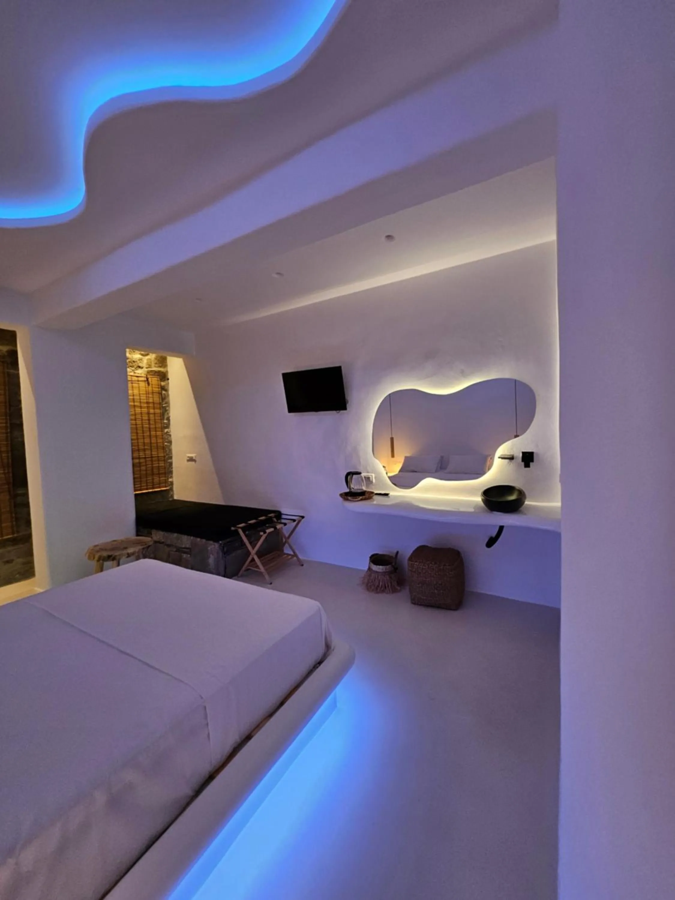 Photo of the whole room, Bed in ELLI TROPiCAL LUXURY SUITES SUNSET-INFINITY POOL- SEA SIDE-NEAR CENTER PARKING