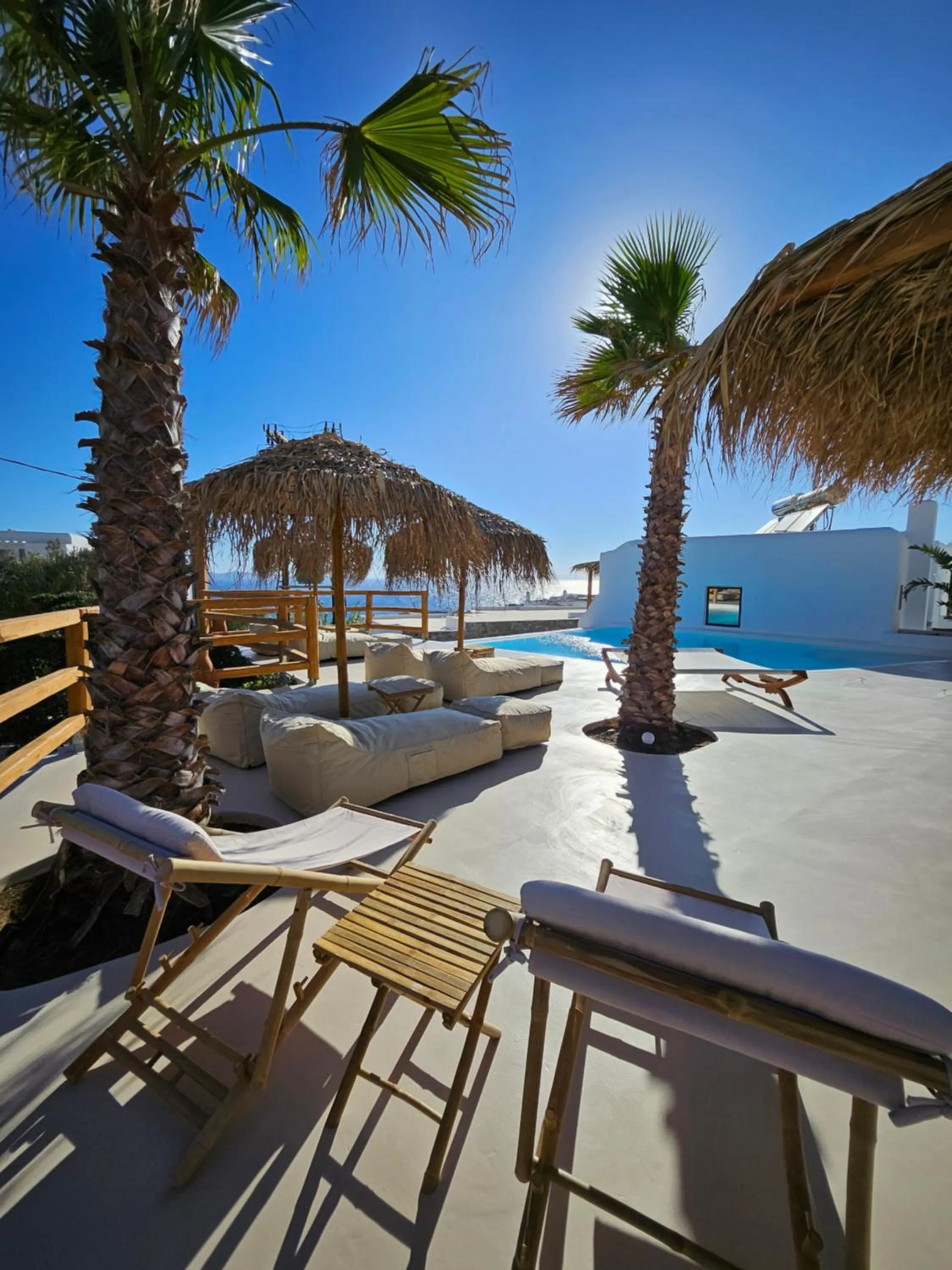Pool view in ELLI TROPiCAL LUXURY SUITES SUNSET-INFINITY POOL- SEA SIDE-NEAR CENTER PARKING