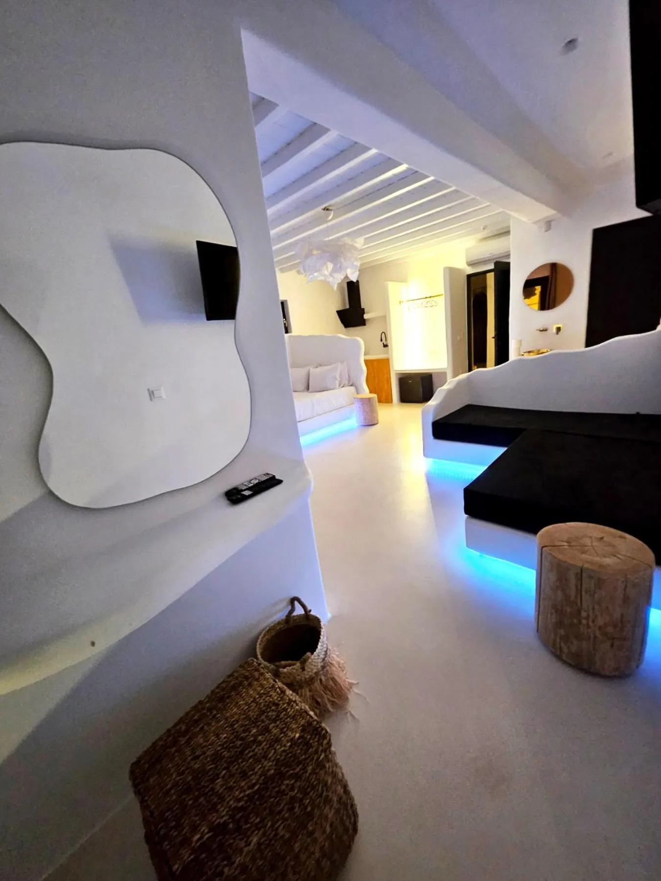 Photo of the whole room, Bed in ELLI TROPiCAL LUXURY SUITES SUNSET-INFINITY POOL- SEA SIDE-NEAR CENTER PARKING