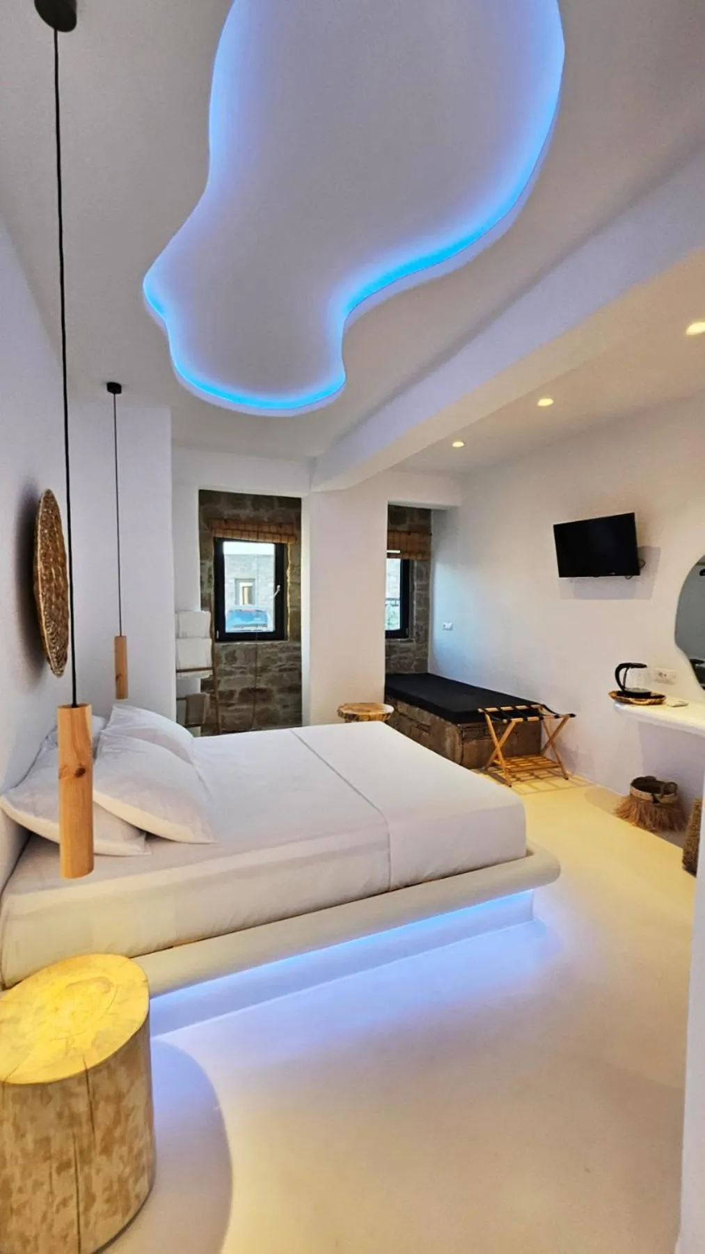 Photo of the whole room, Bed in ELLI TROPiCAL LUXURY SUITES SUNSET-INFINITY POOL- SEA SIDE-NEAR CENTER PARKING