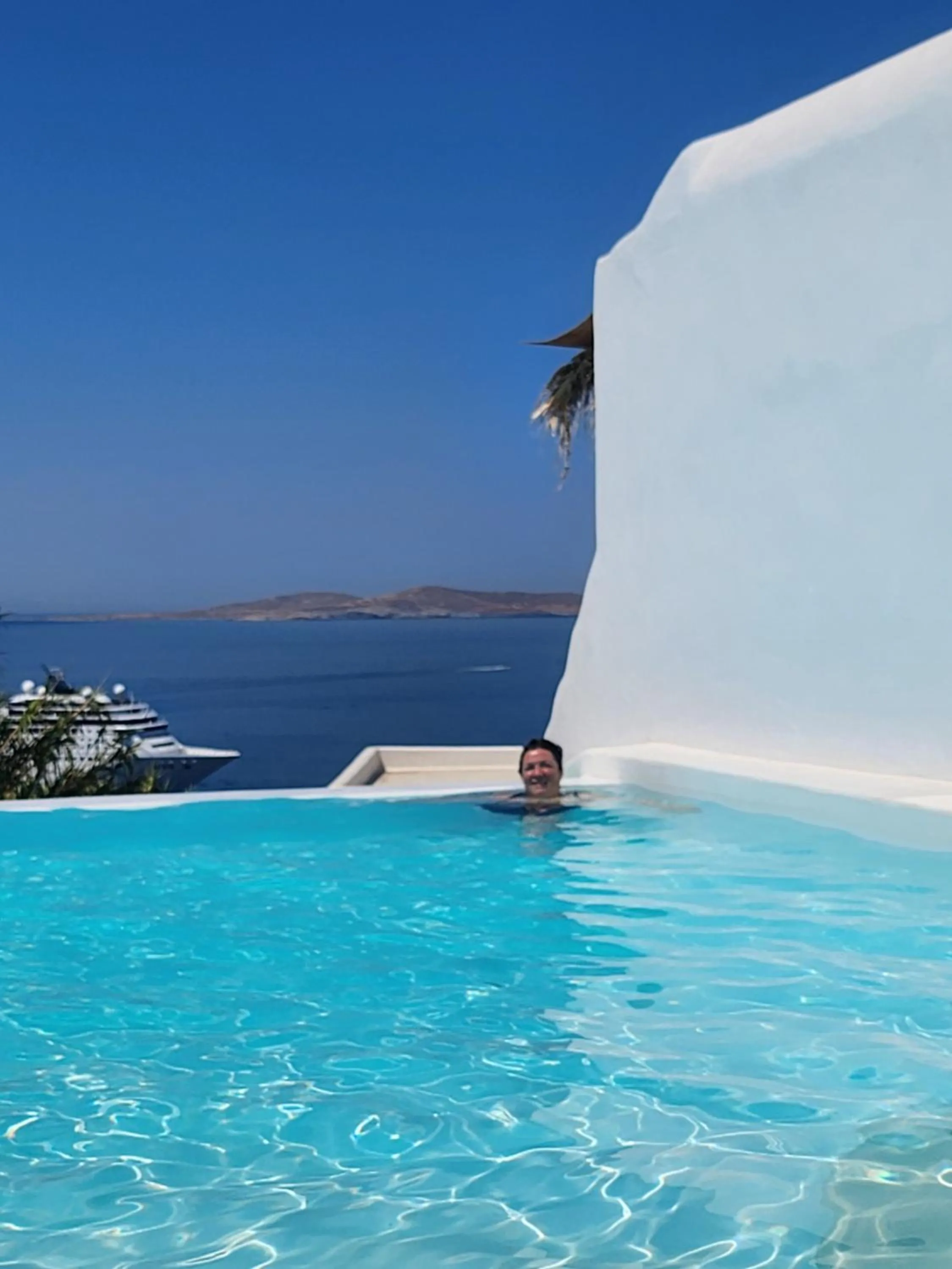Swimming pool in ELLI TROPiCAL LUXURY SUITES SUNSET-INFINITY POOL- SEA SIDE-NEAR CENTER PARKING
