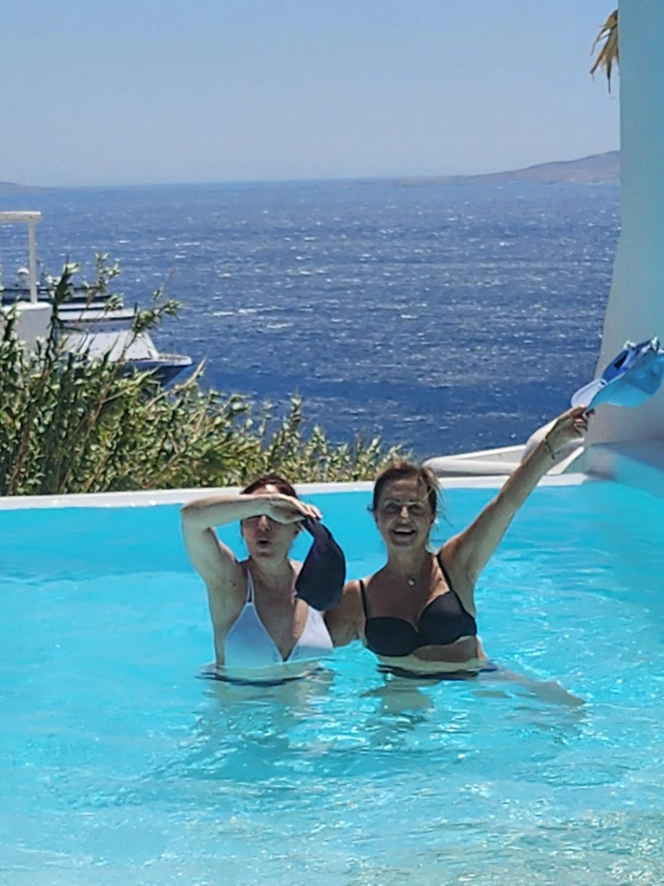 Swimming pool in ELLI TROPiCAL LUXURY SUITES SUNSET-INFINITY POOL- SEA SIDE-NEAR CENTER PARKING