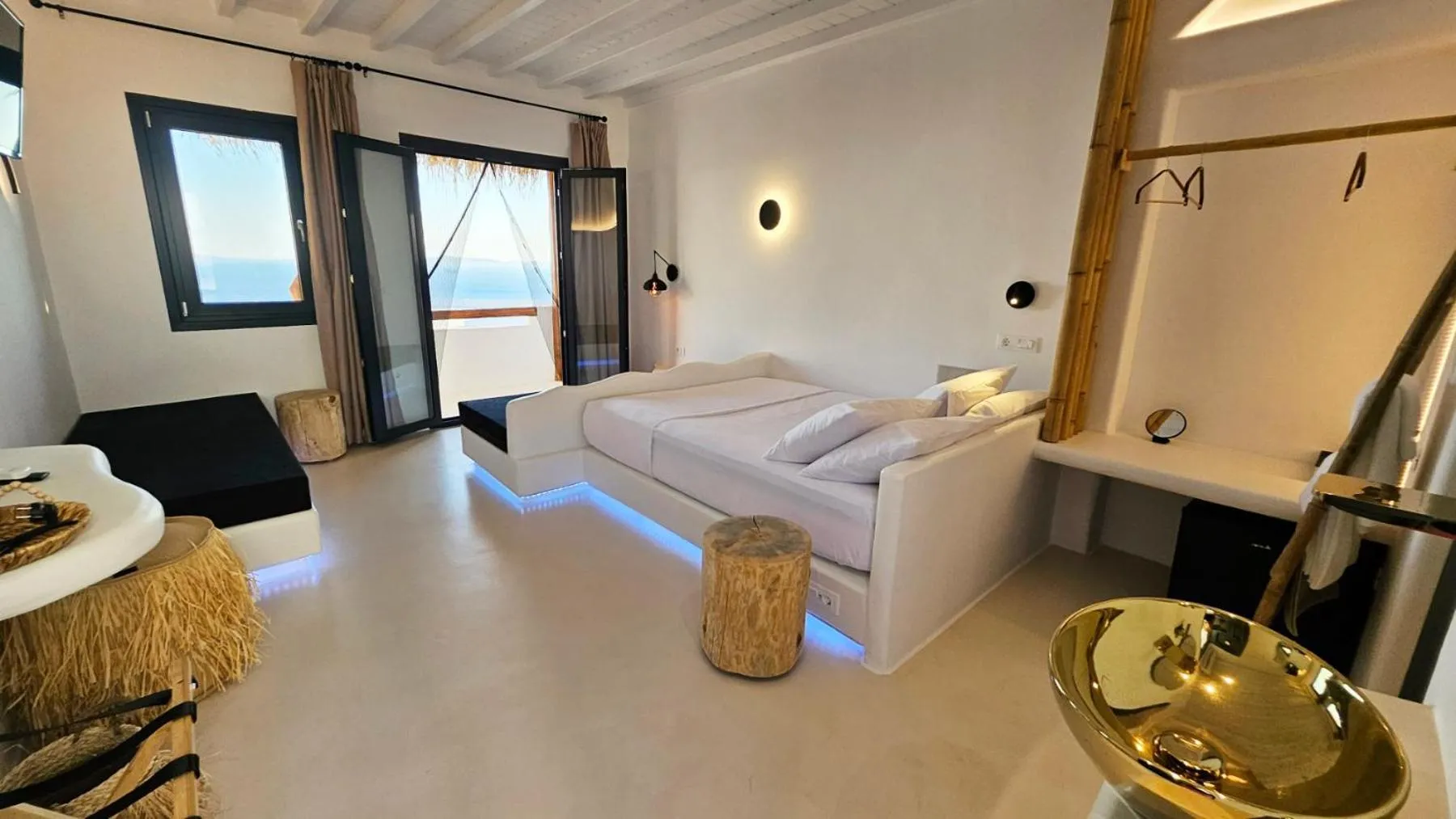 Photo of the whole room, Bed in ELLI TROPiCAL LUXURY SUITES SUNSET-INFINITY POOL- SEA SIDE-NEAR CENTER PARKING