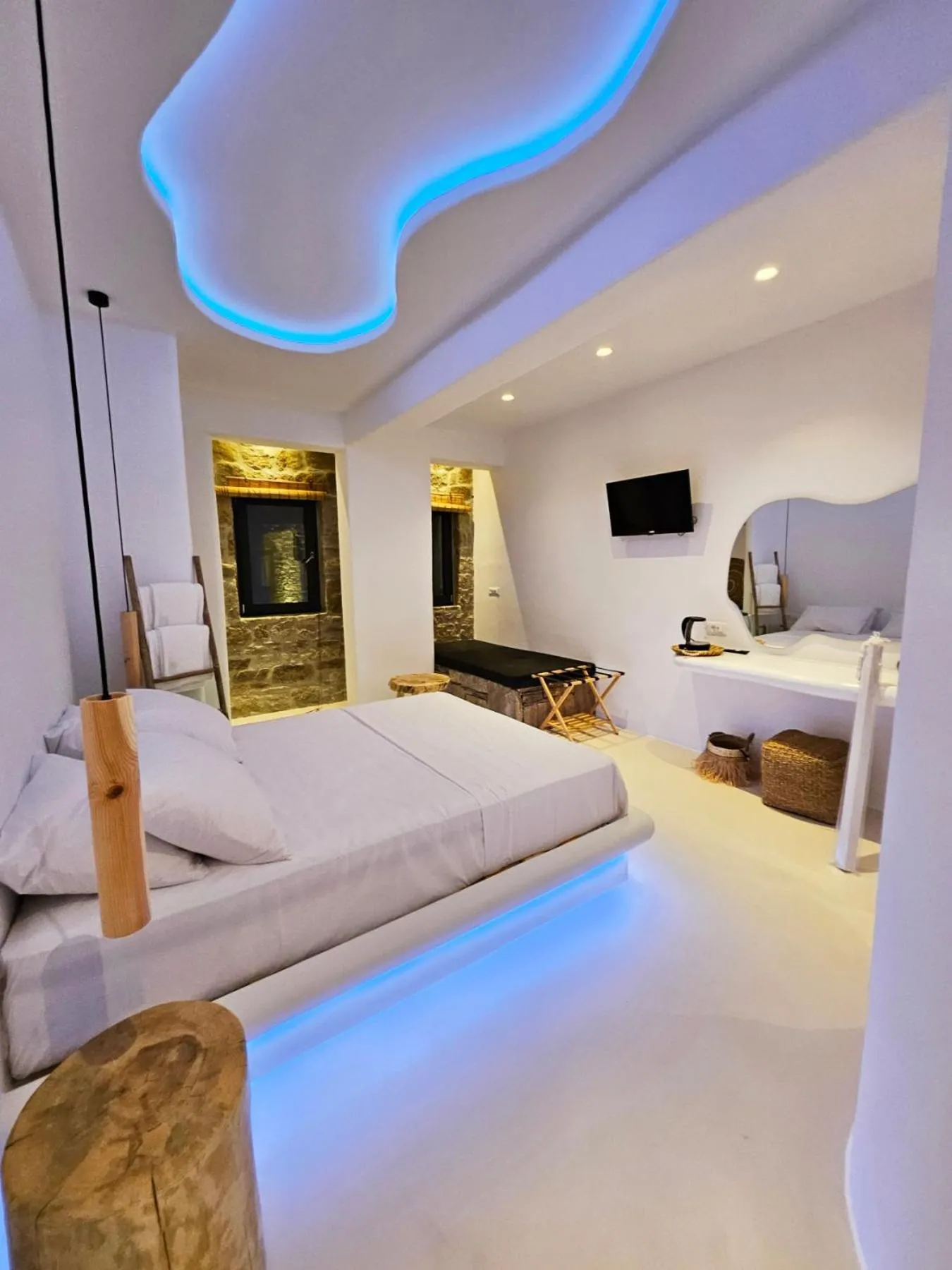 Photo of the whole room, Bed in ELLI TROPiCAL LUXURY SUITES SUNSET-INFINITY POOL- SEA SIDE-NEAR CENTER PARKING