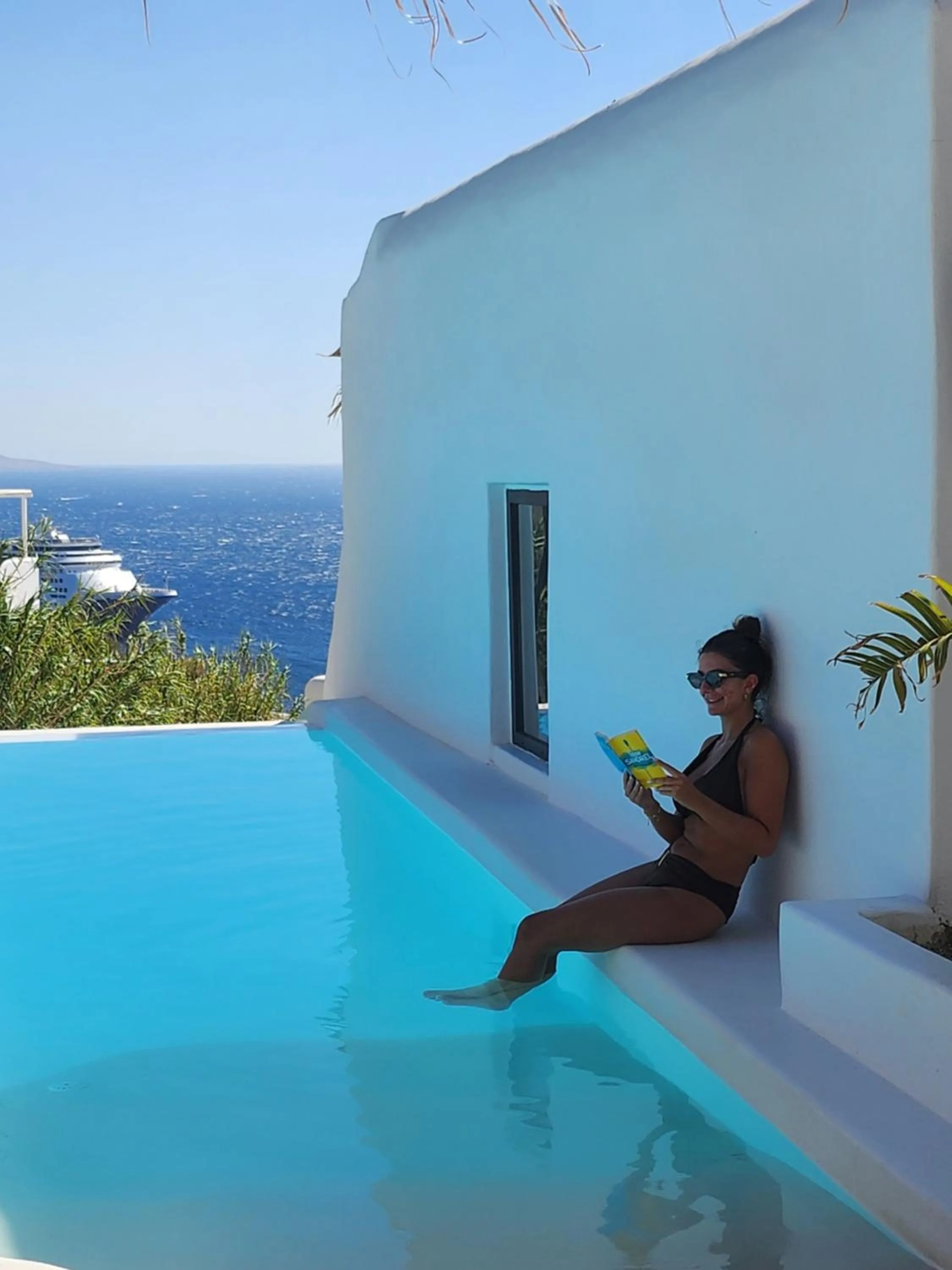 Swimming pool in ELLI TROPiCAL LUXURY SUITES SUNSET-INFINITY POOL- SEA SIDE-NEAR CENTER PARKING