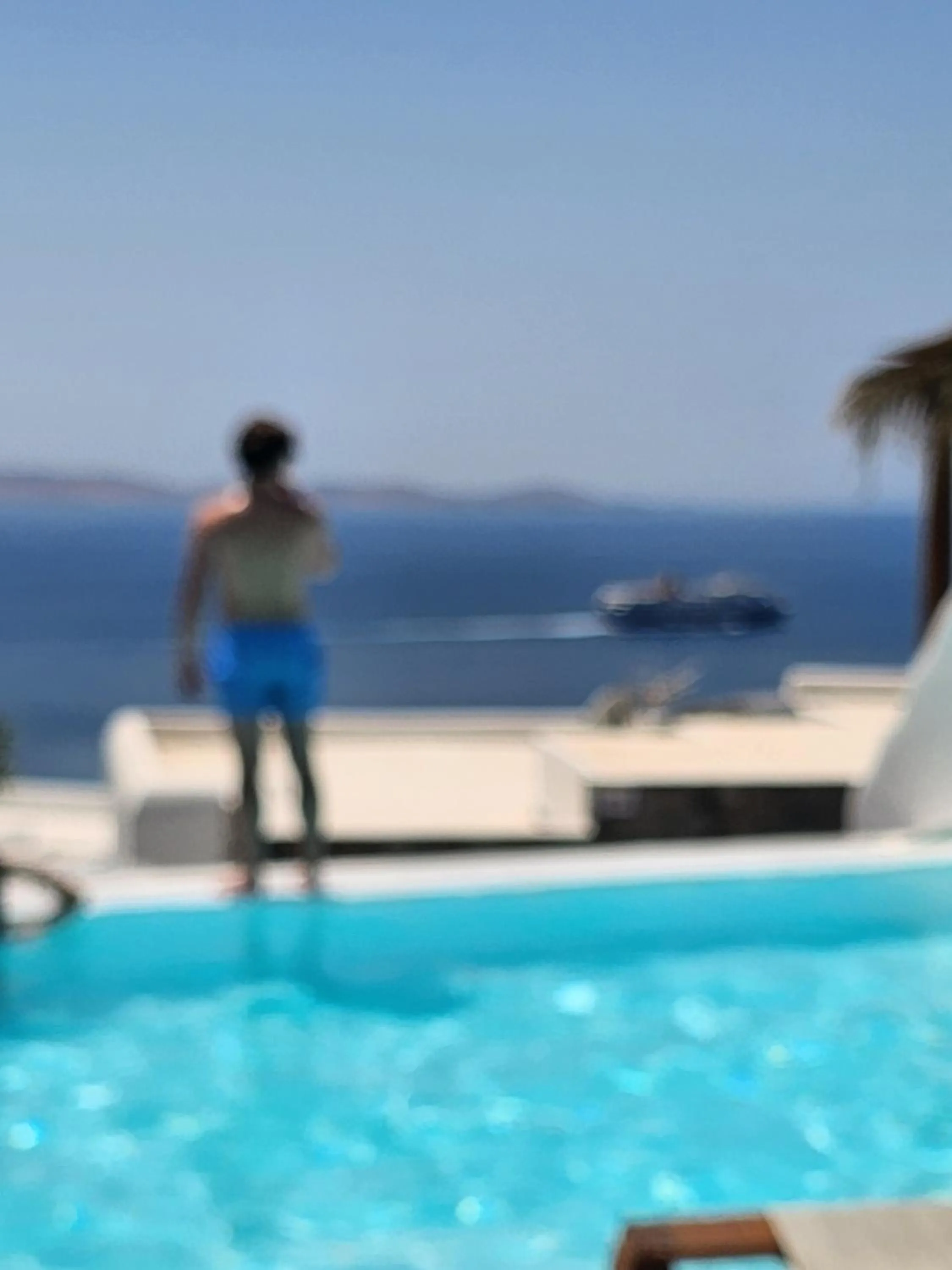 Swimming pool in ELLI TROPiCAL LUXURY SUITES SUNSET-INFINITY POOL- SEA SIDE-NEAR CENTER PARKING