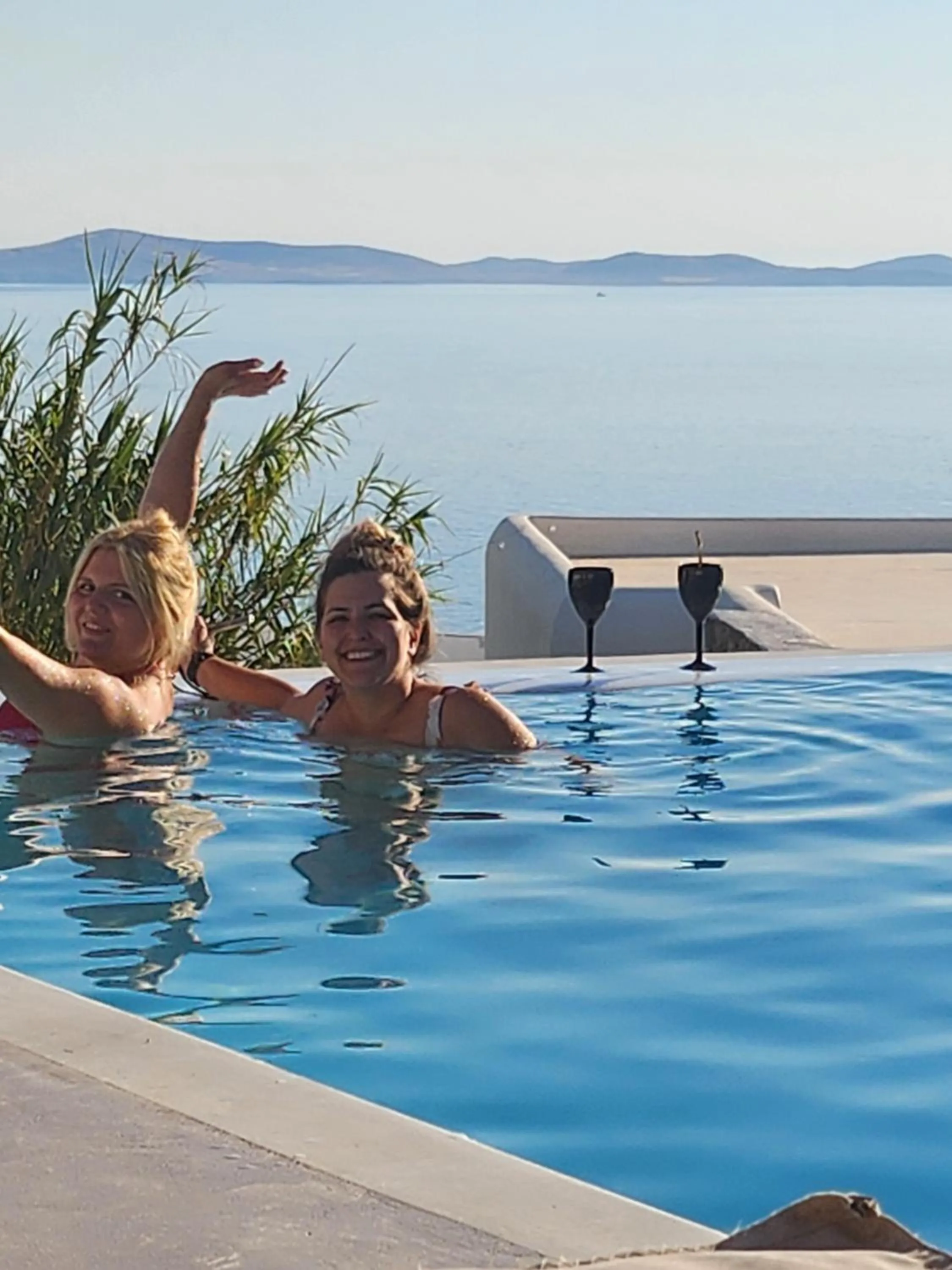 Swimming pool in ELLI TROPiCAL LUXURY SUITES SUNSET-INFINITY POOL- SEA SIDE-NEAR CENTER PARKING