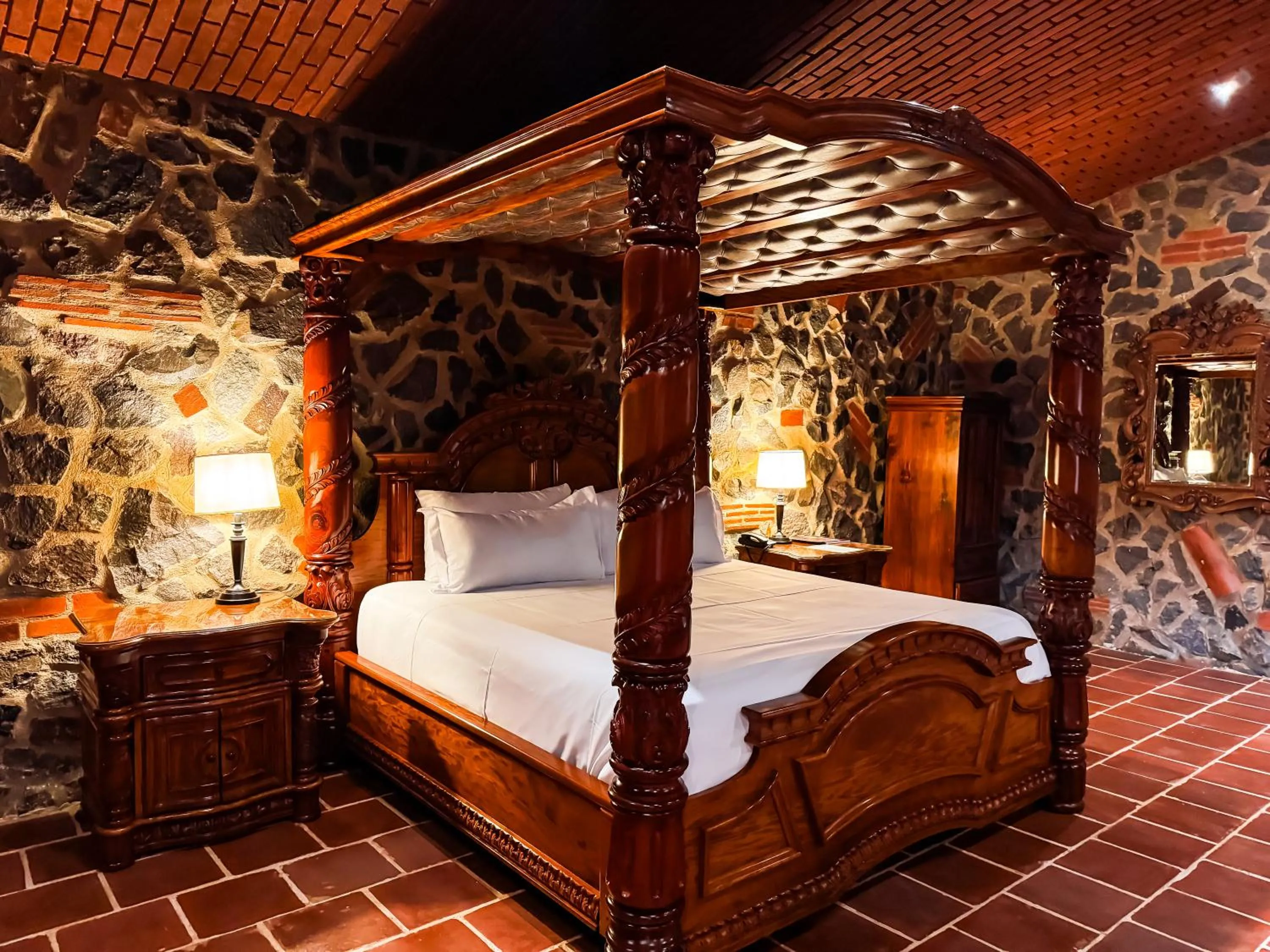 Bed in Le Suisse Spa
