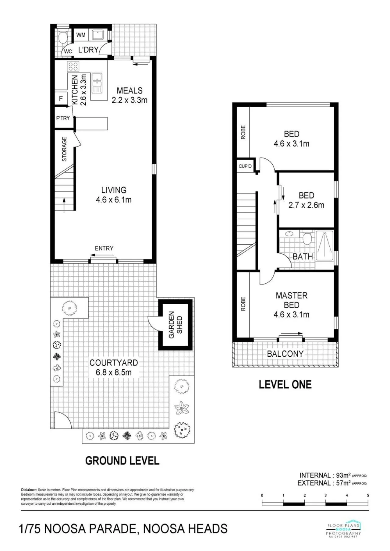 Floor plan in Noosa Parade Townhouse w/ Terrace by Stay Noosa
