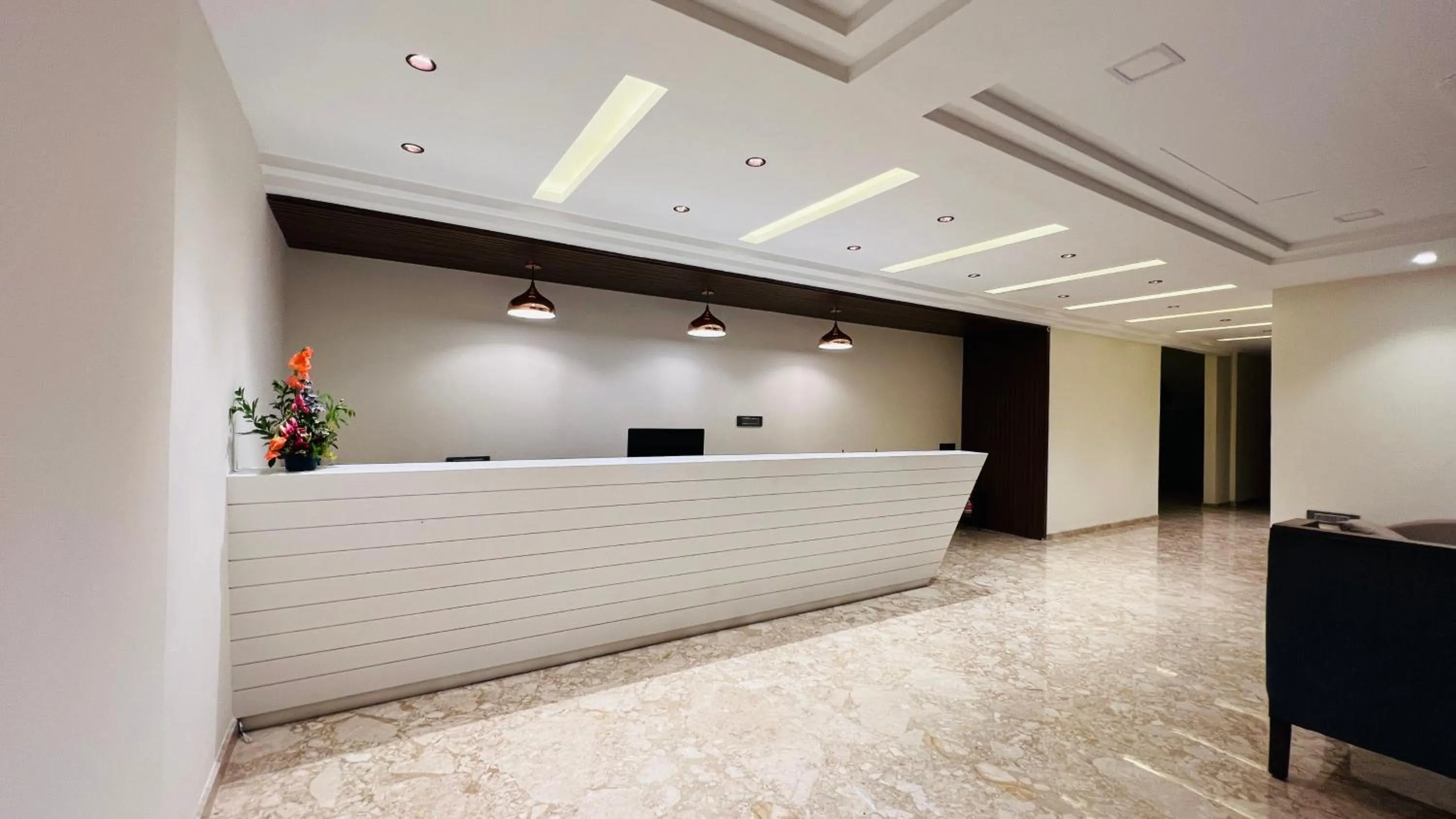 Lobby or reception in Hotel Aashraya