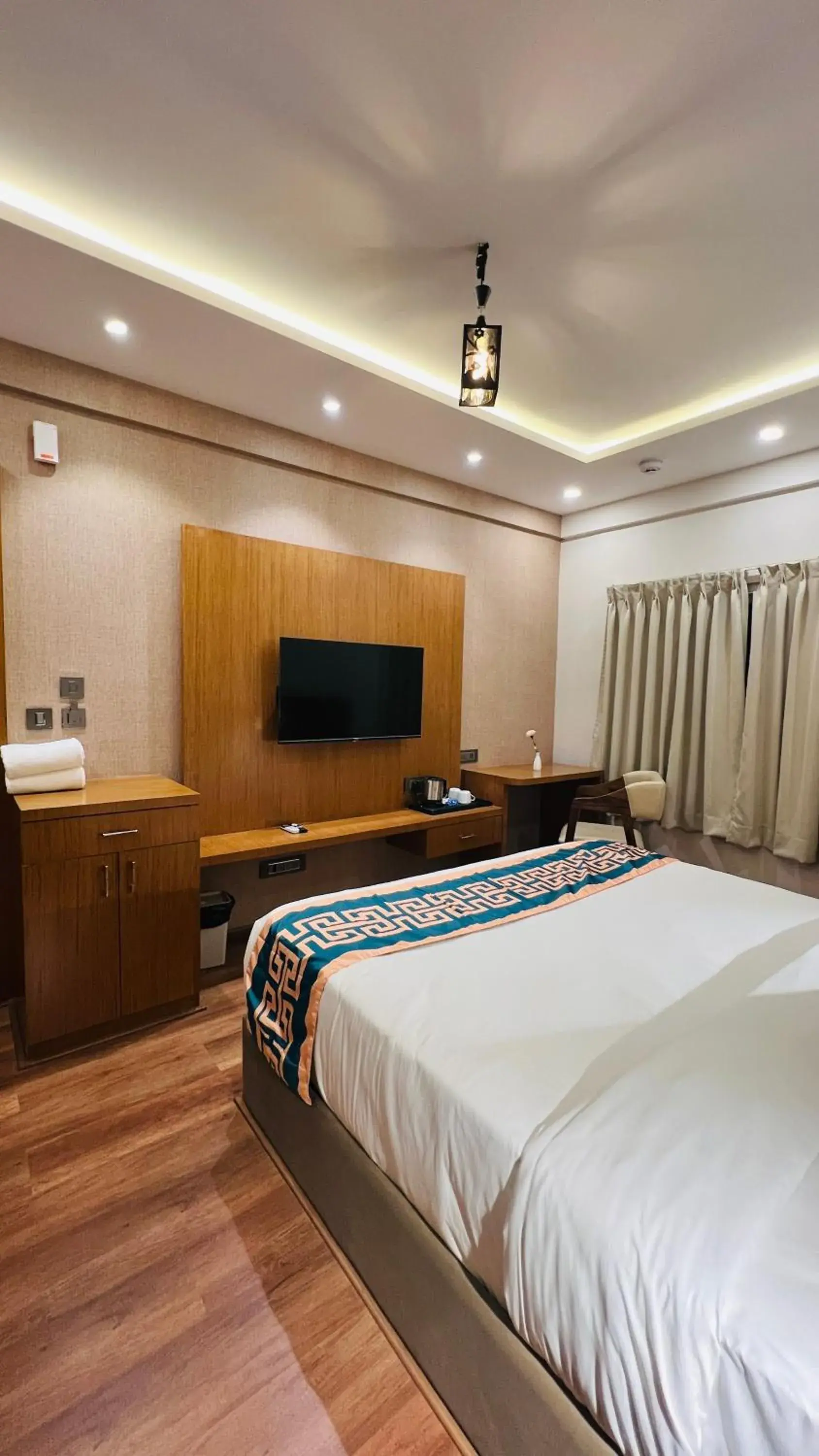 Bed in Hotel Aashraya Bed in Hotel Aashraya