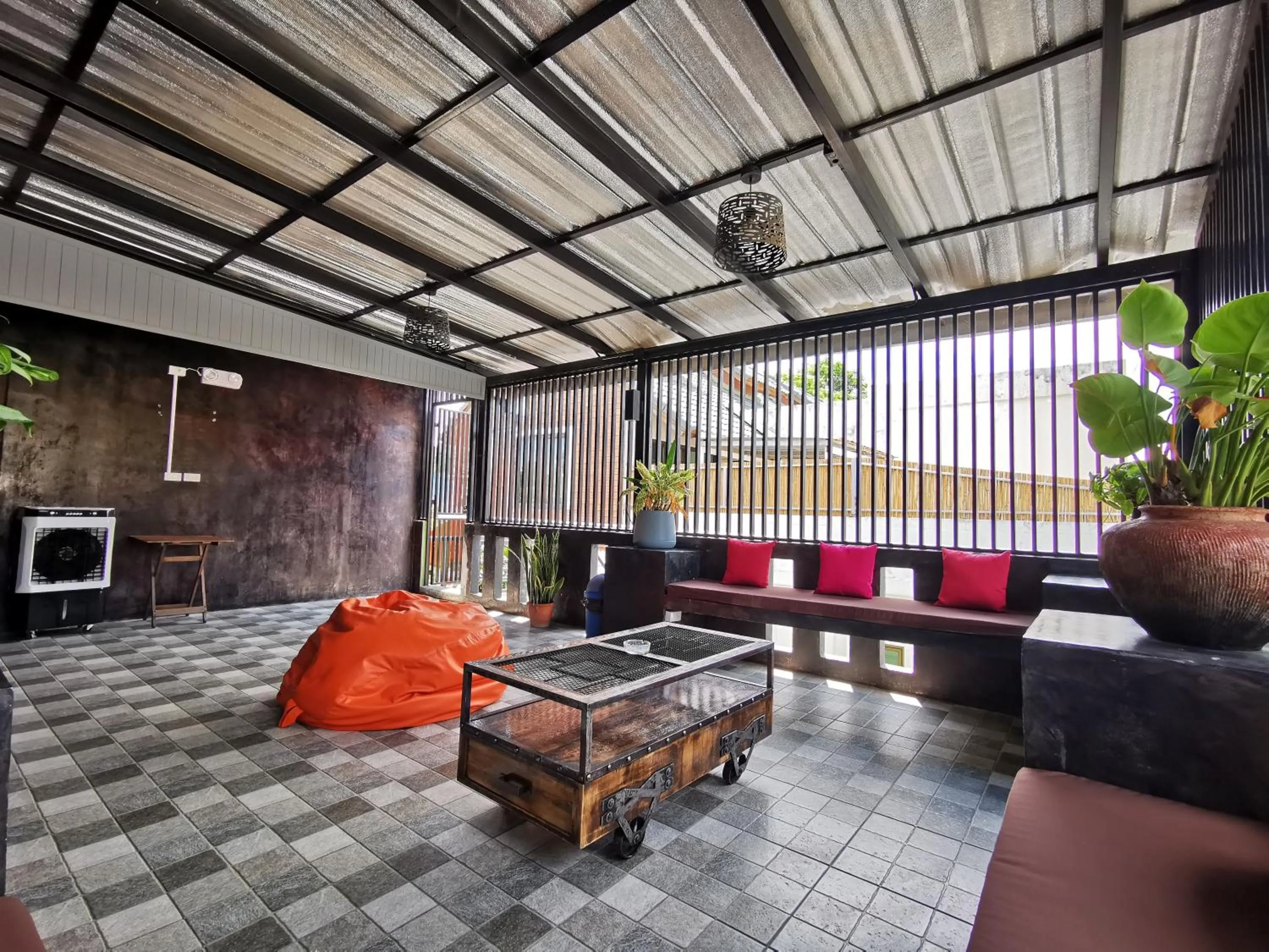 Patio in Hi Samui Hostel