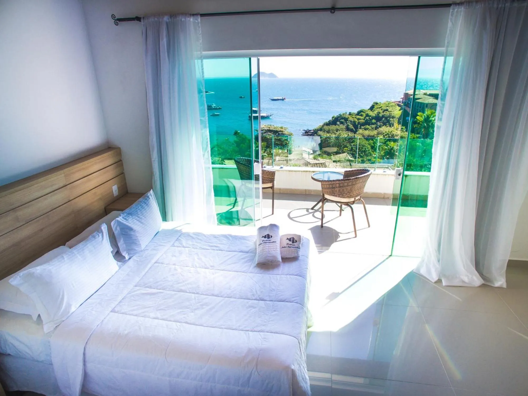 Bed in Pousada Praia João Fernandes