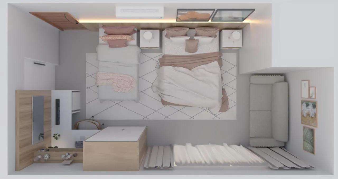 Bed in Pousada Praia João Fernandes