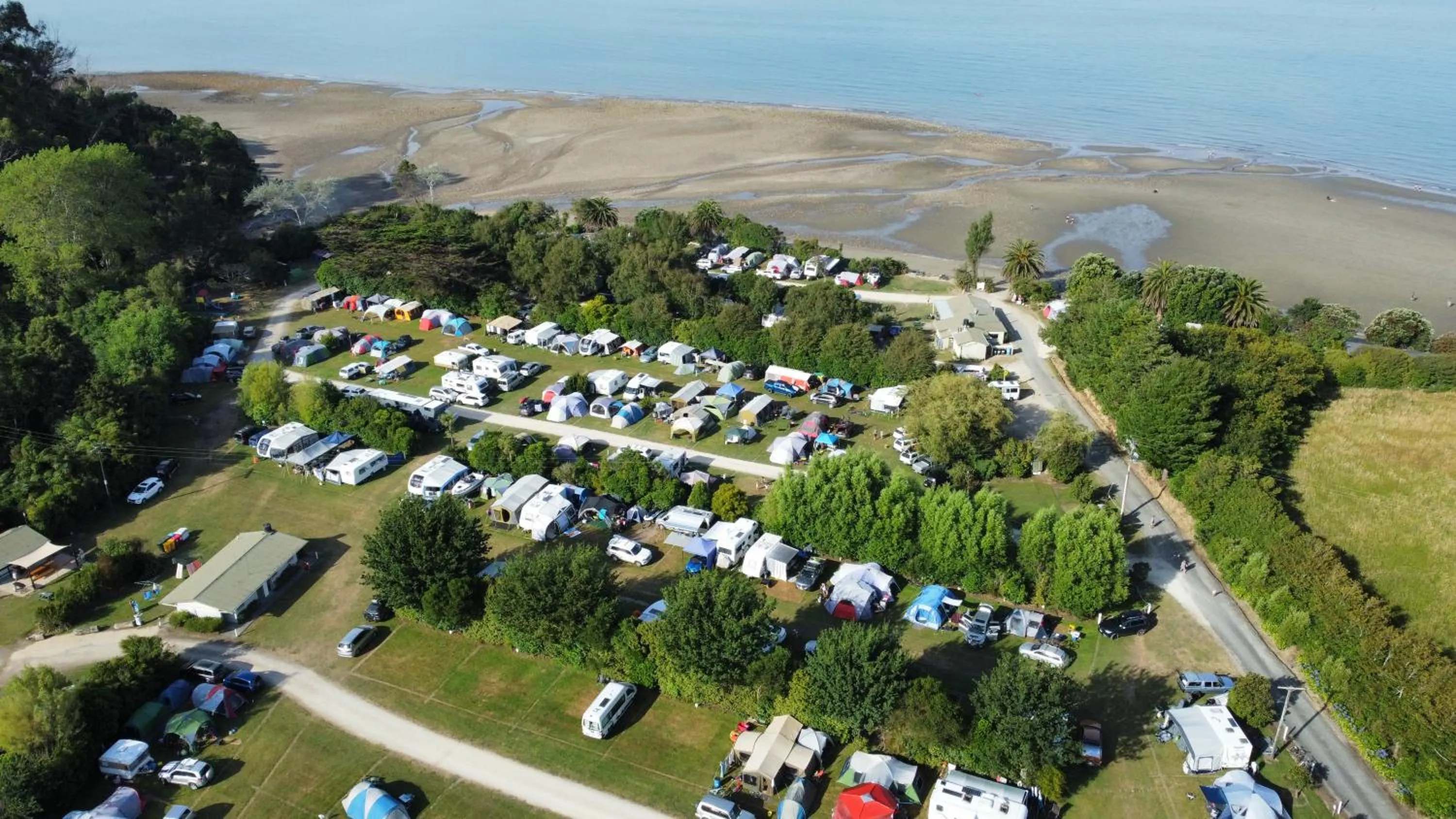 Bird's eye view in Golden Bay Holiday Park
