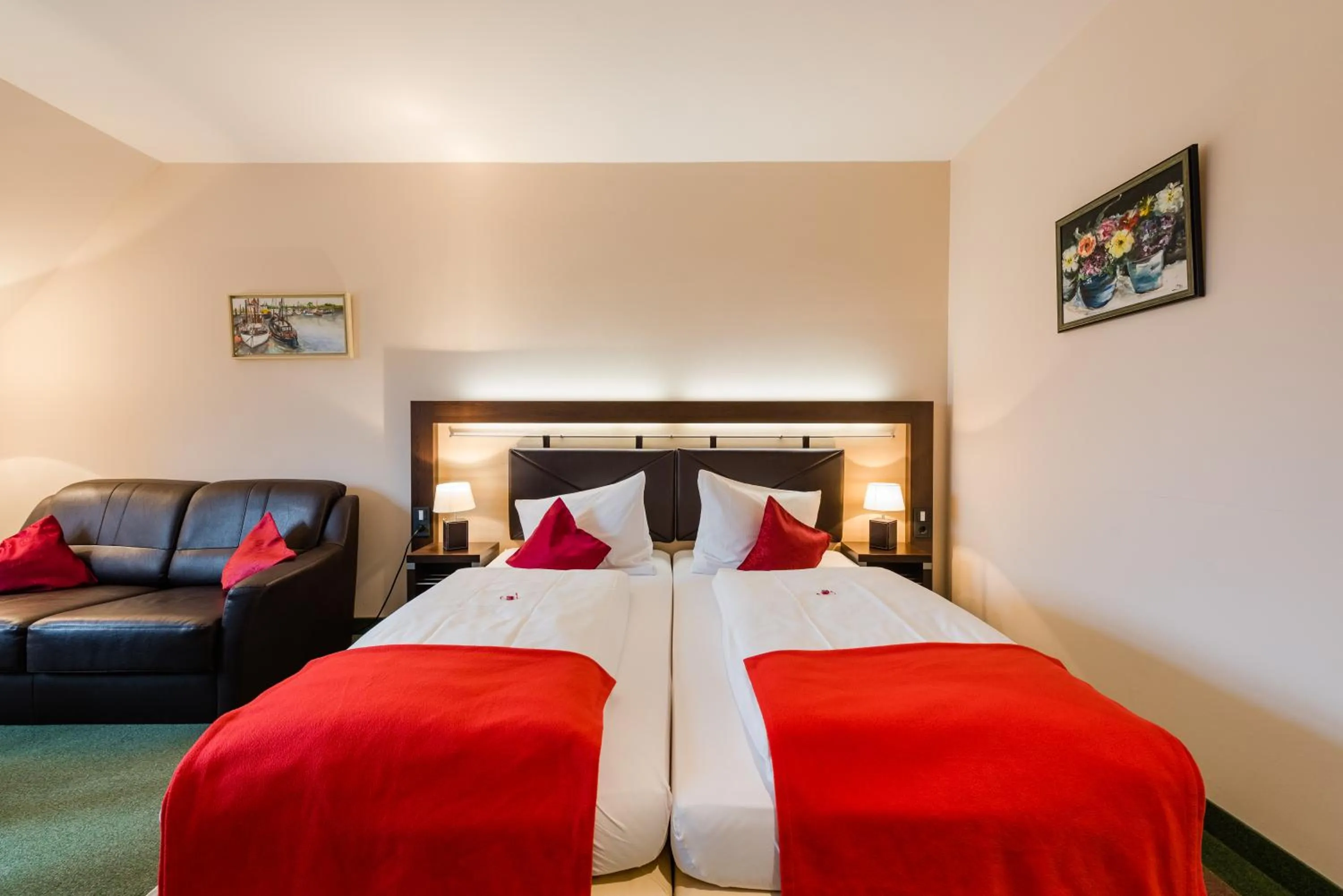 Bed in Hotel am Fischerhafen