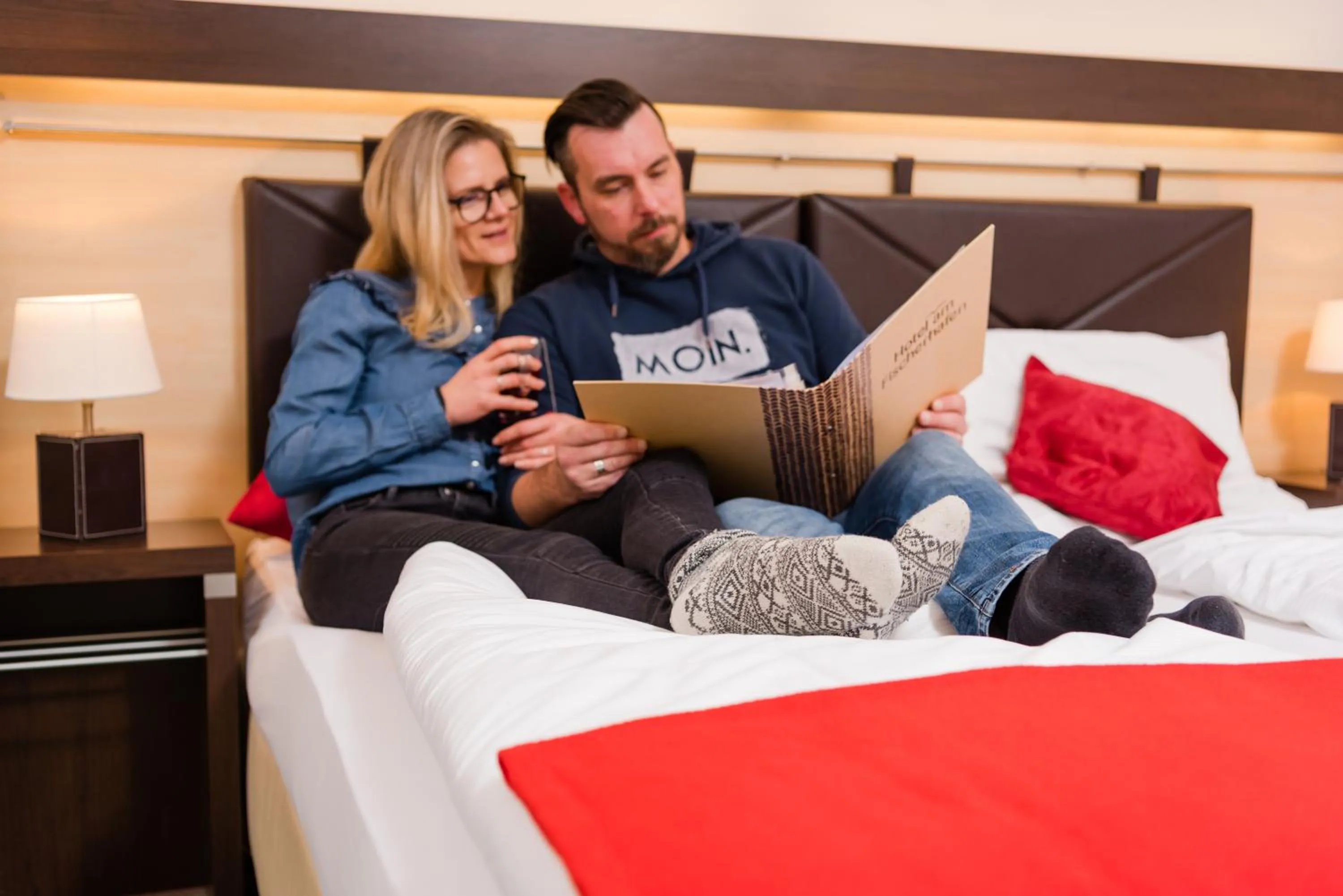 Bed in Hotel am Fischerhafen