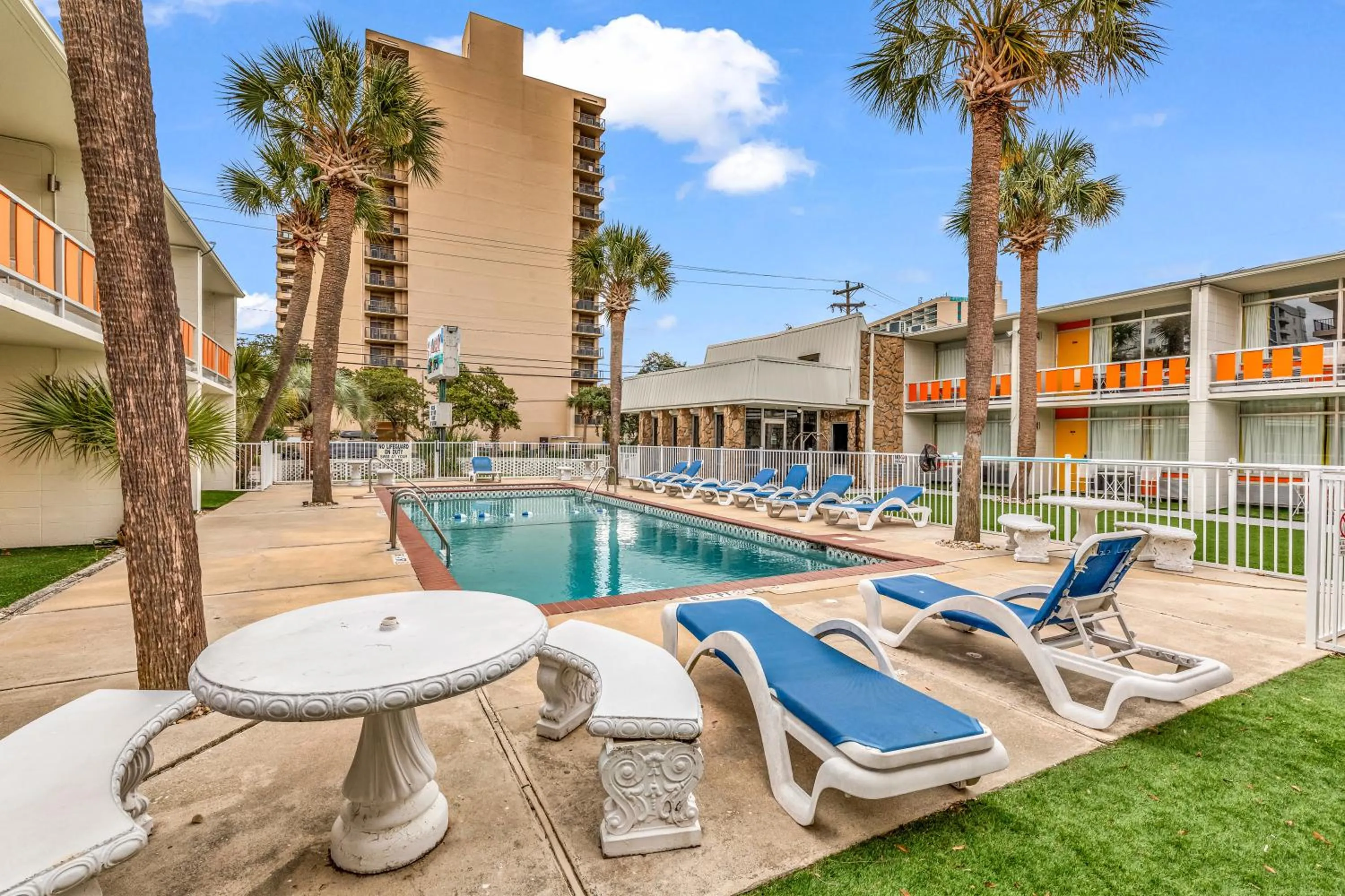 Pool view in Holiday Shores Myrtle Beach