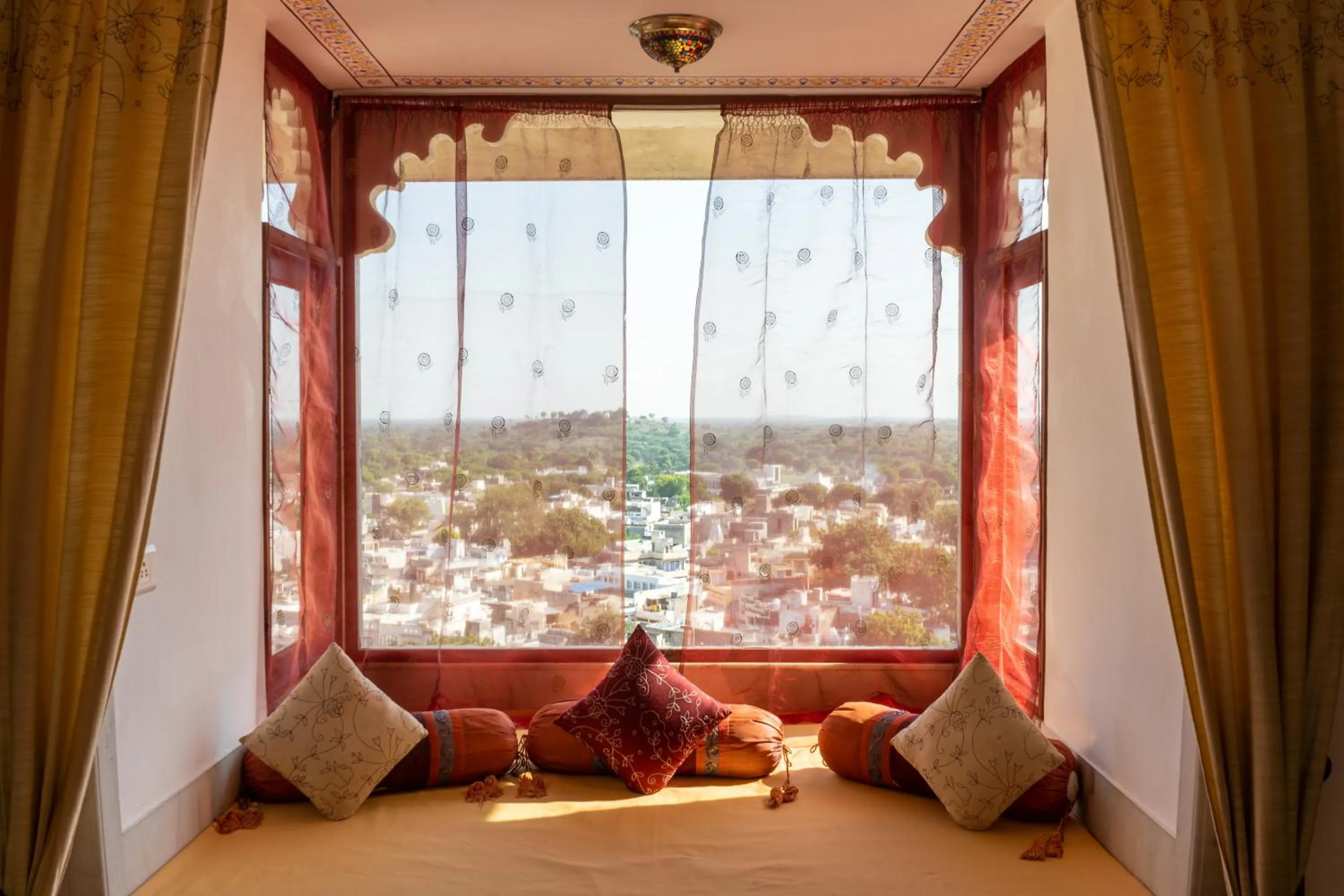 Seating area in Sardargarh Heritage Fort Udaipur