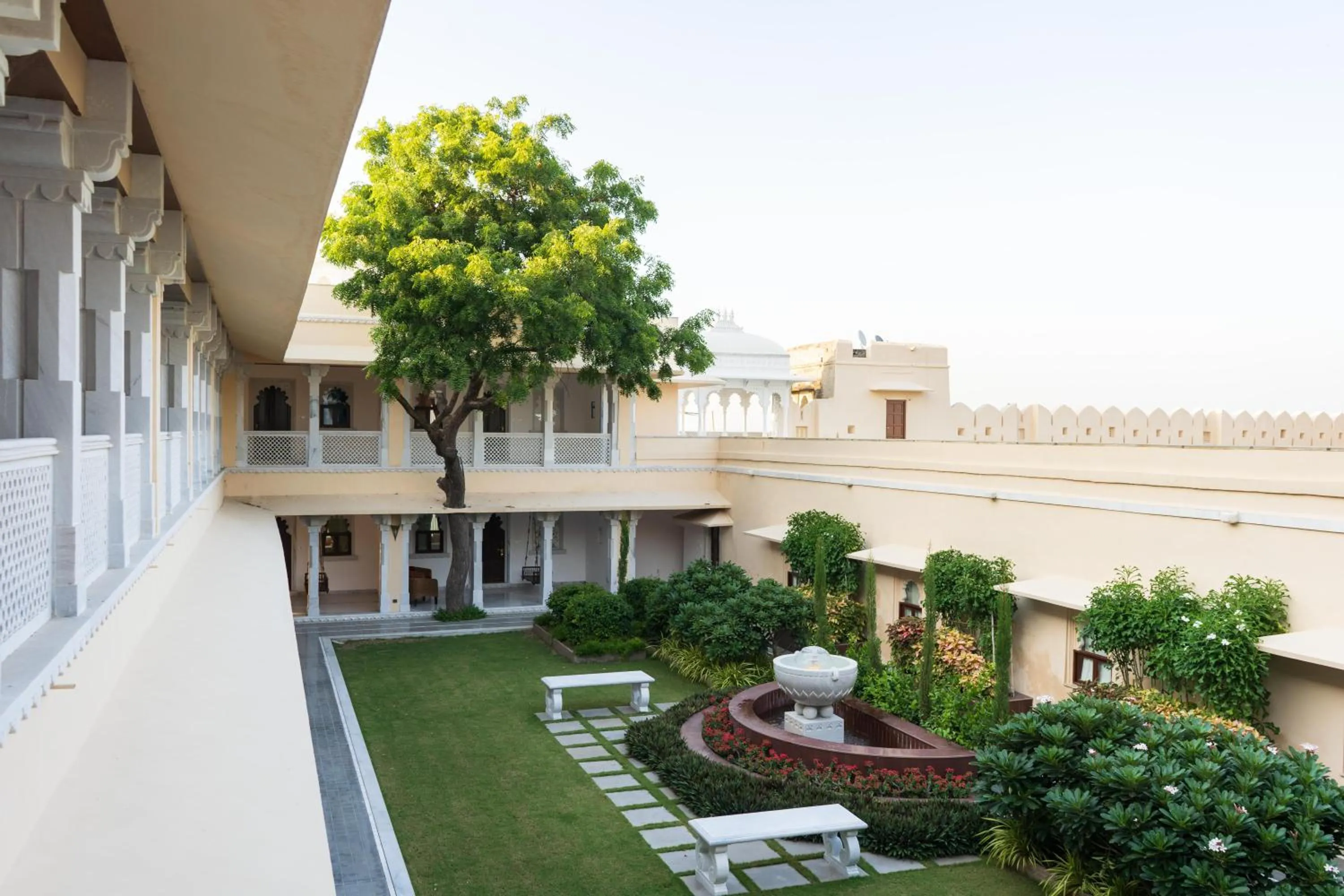 Garden view in Sardargarh Heritage Fort Udaipur