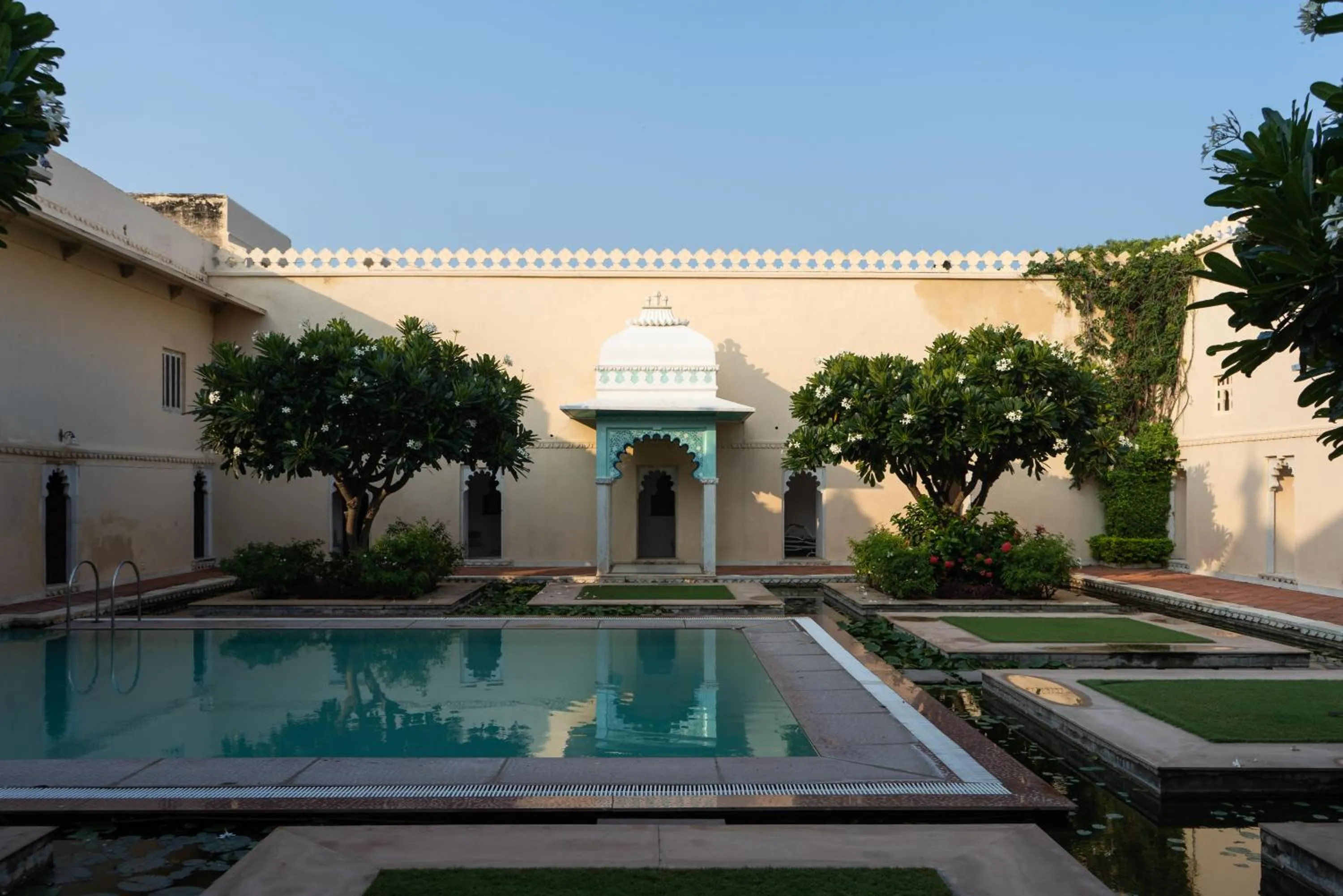 Swimming pool in Sardargarh Heritage Fort Udaipur
