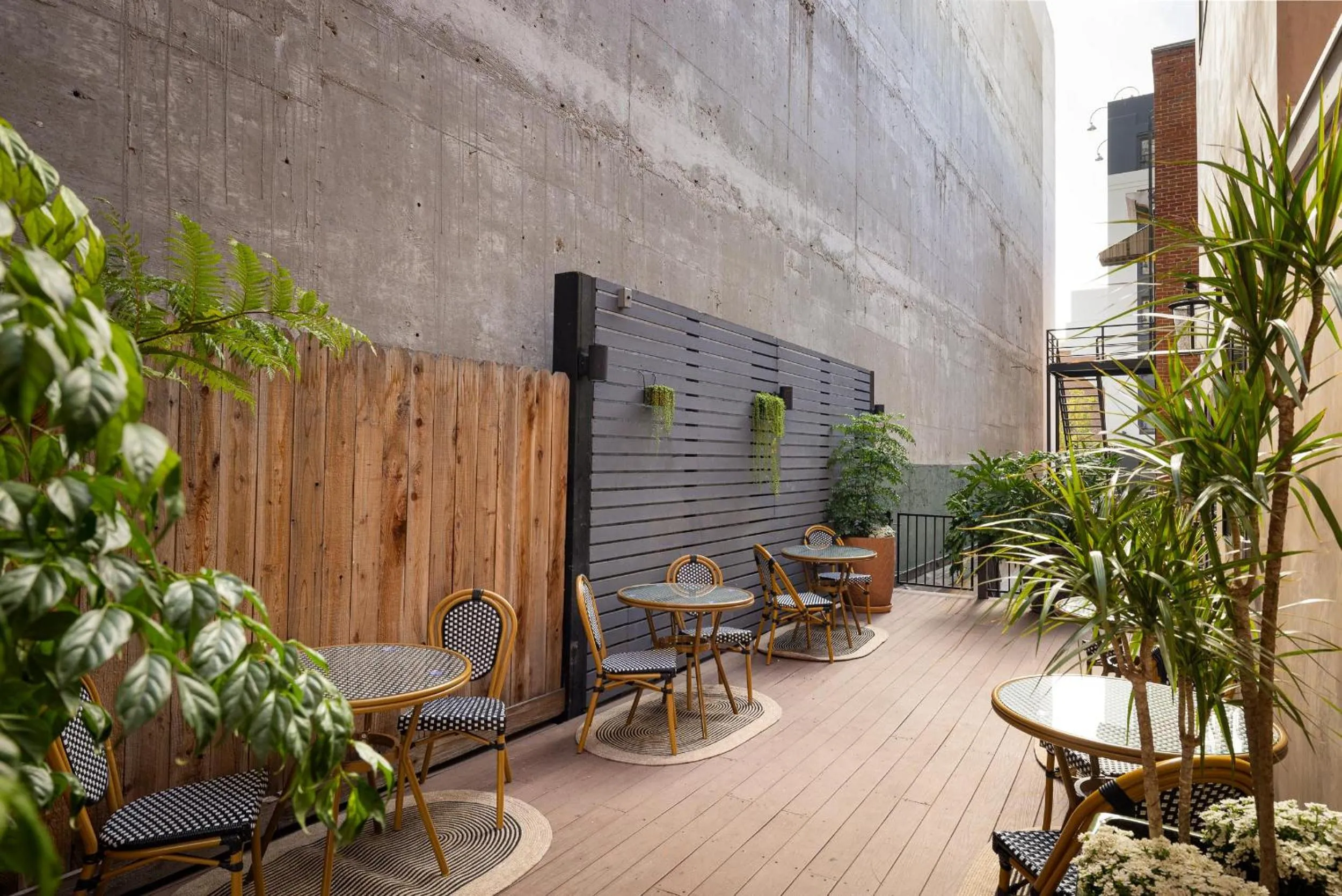 Patio in The Beau Hotel Downtown San Diego Gaslamp Quarter