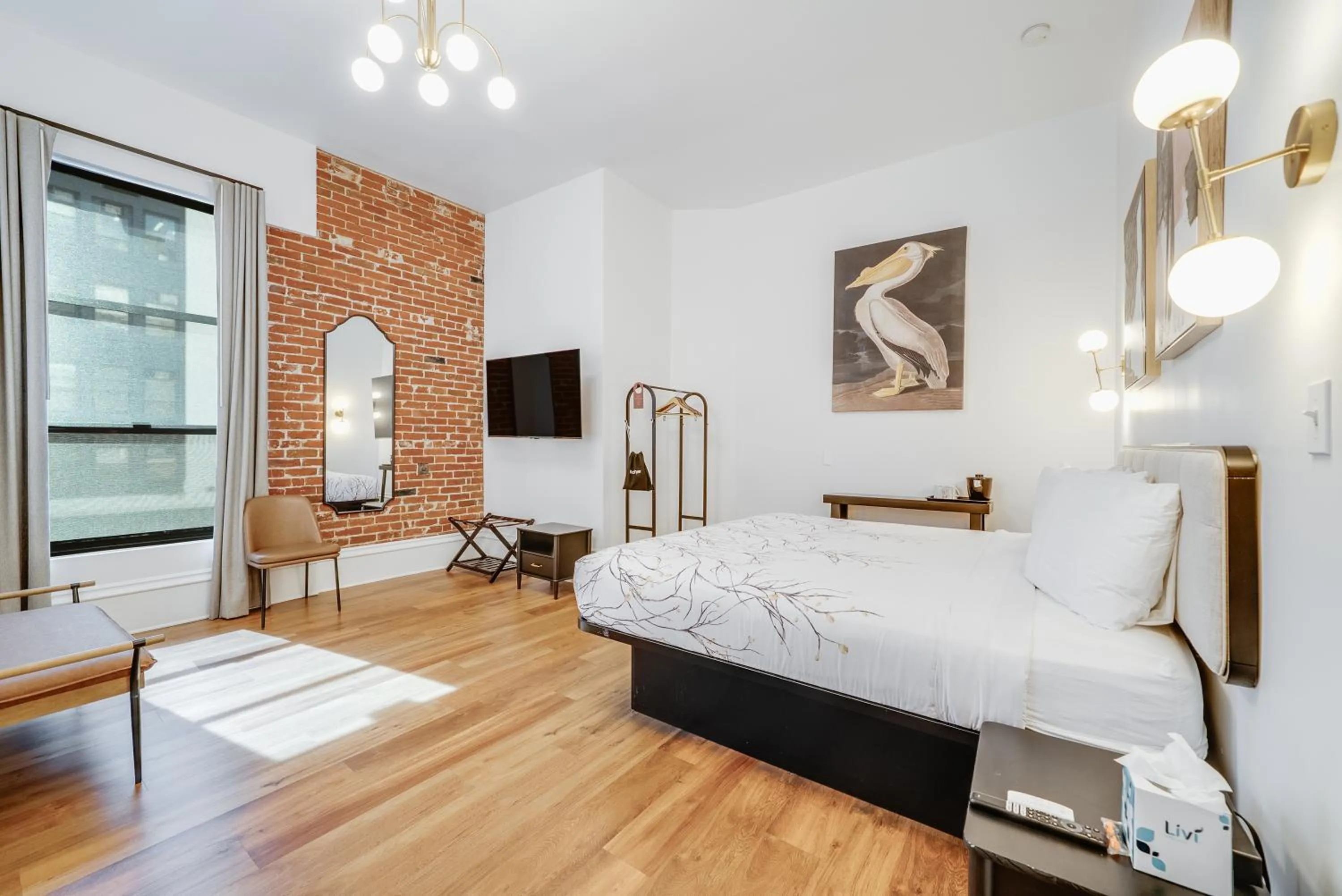 Bed in The Beau Hotel Downtown San Diego Gaslamp Quarter