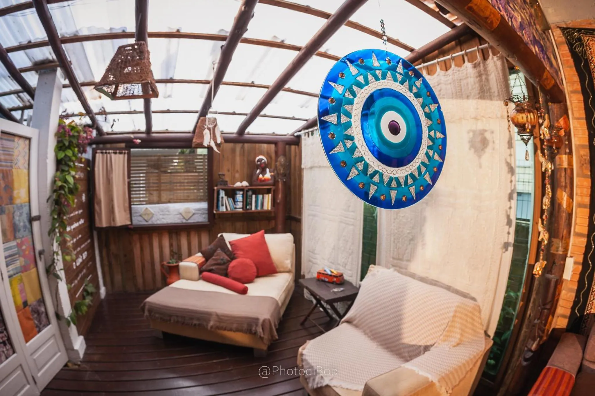 Communal lounge/ TV room in Pousada Amaravida