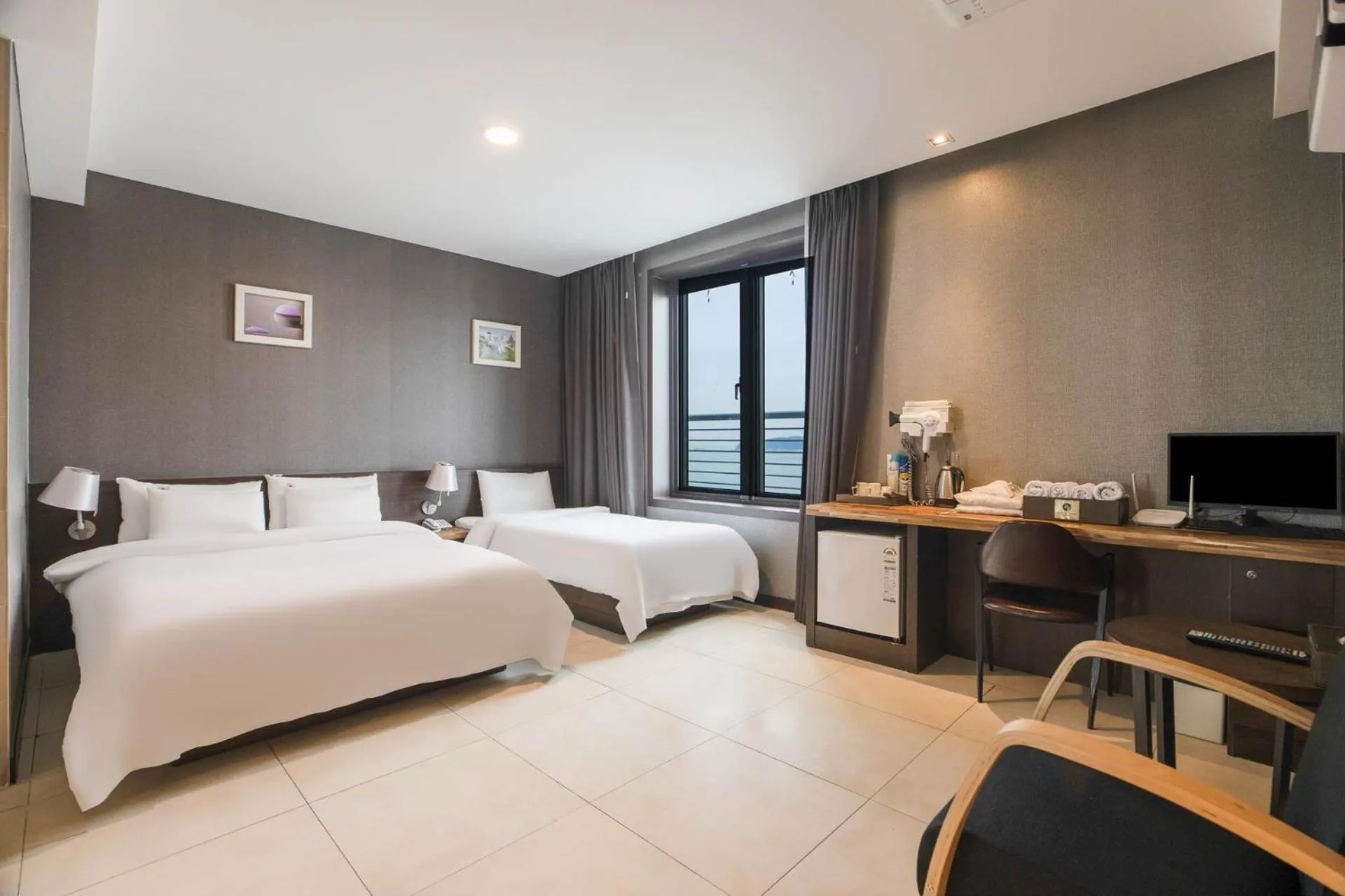 Bed in Incheon Blue Marine Hotel