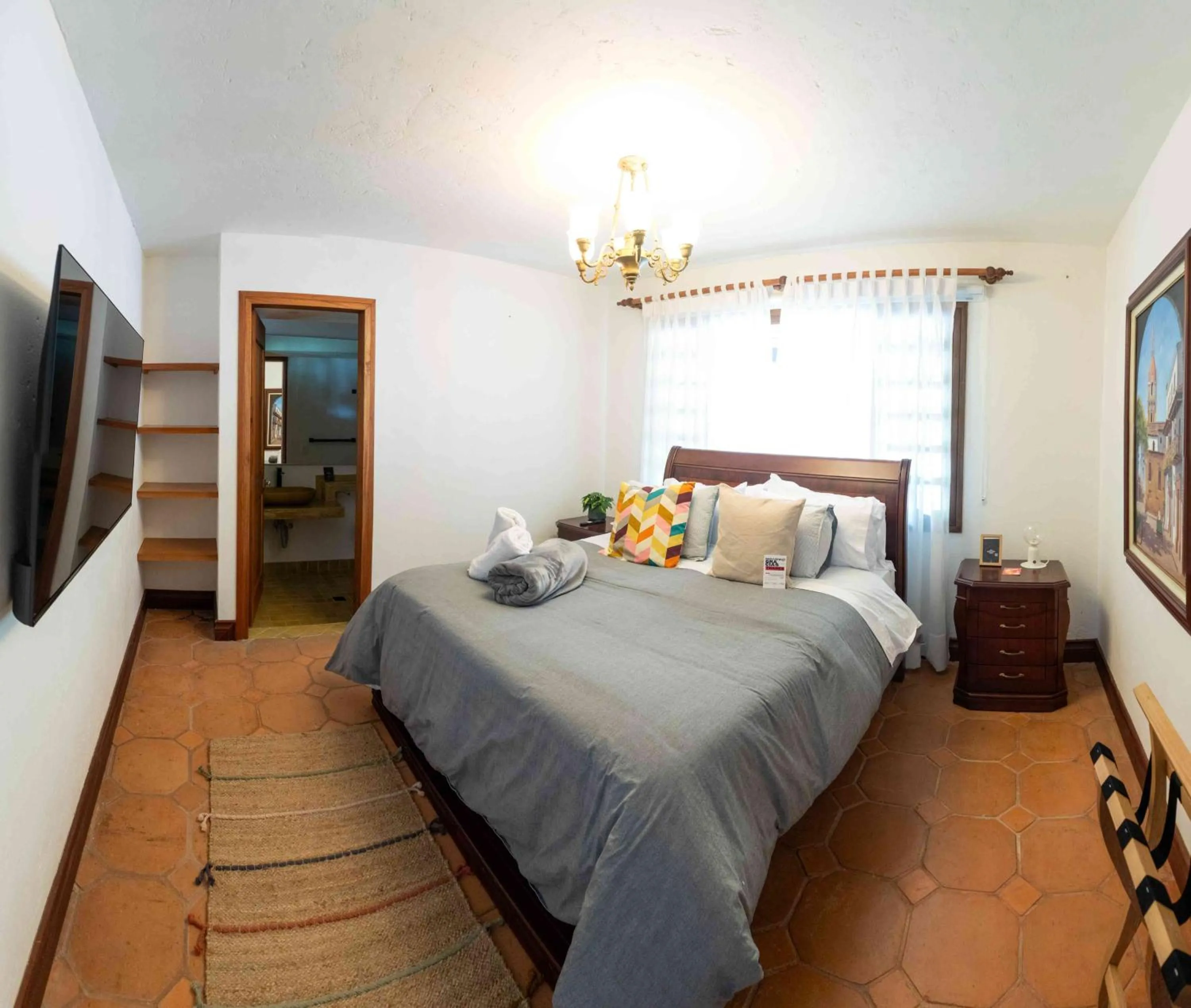 Bed in Autenthico Sajonia Hotel Aeropuerto